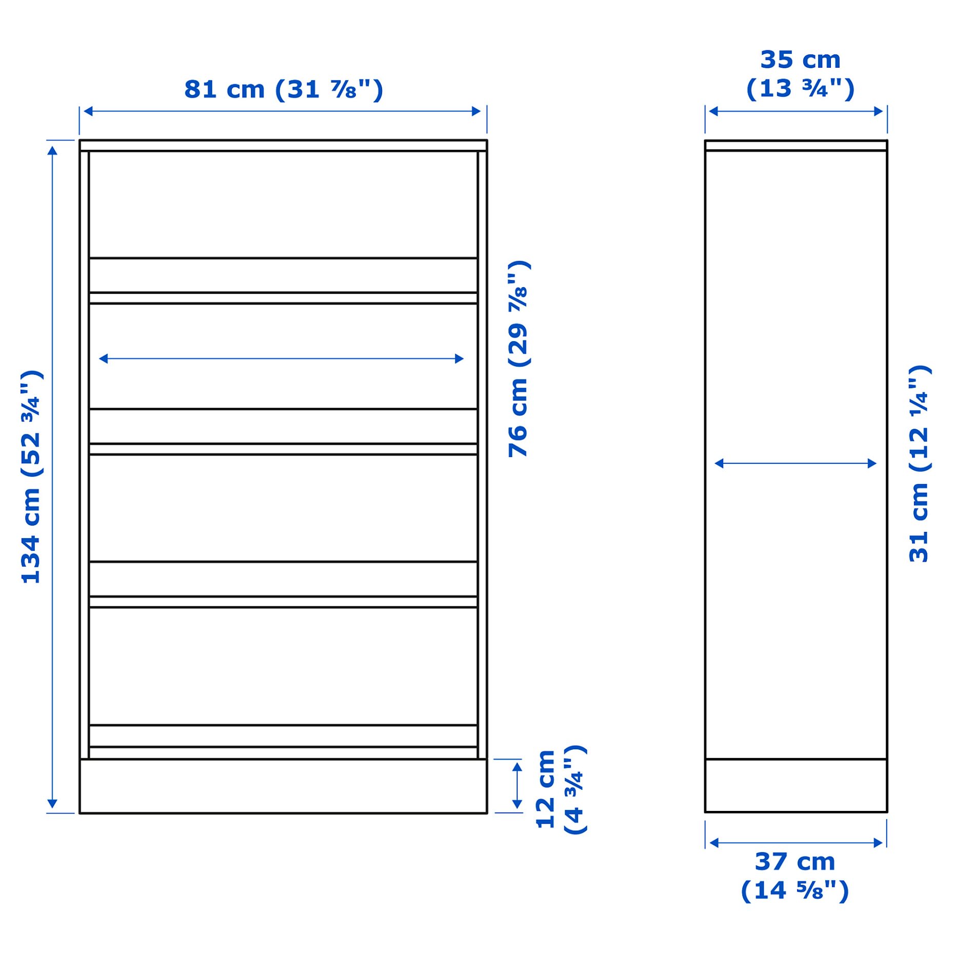HAVSTA, shelving unit with plinth, 81x37x134 cm, 195.346.44