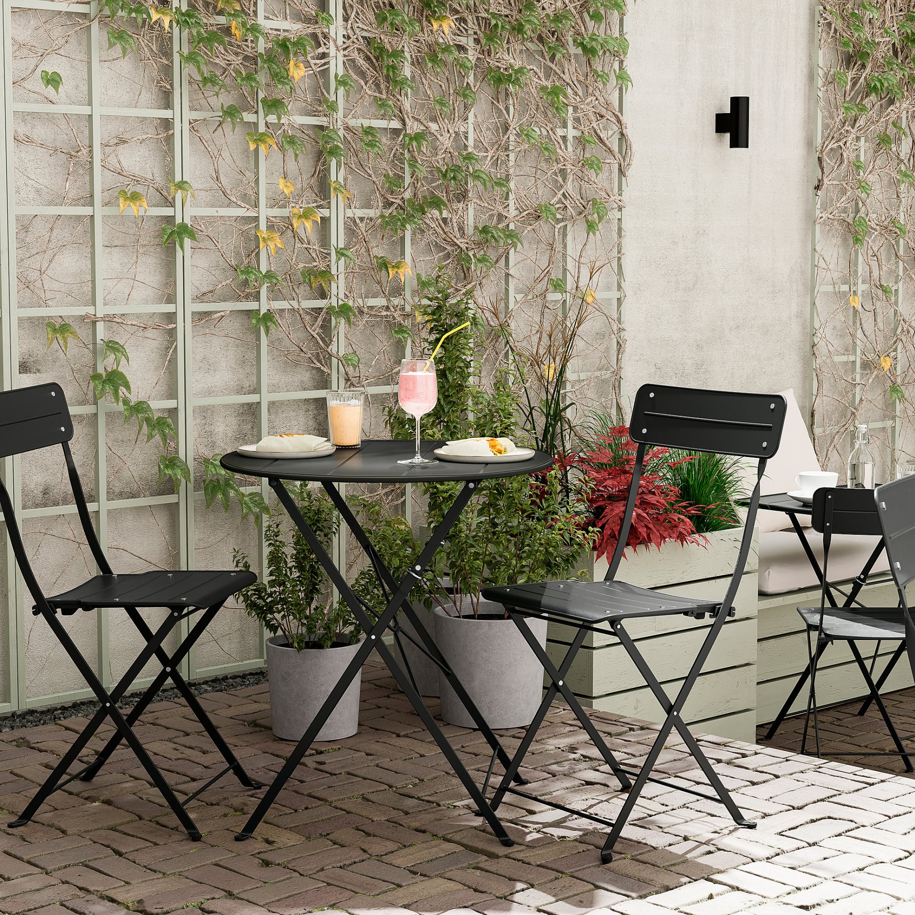 SUNDSÖ, table and 2 folding chairs/outdoor, 65 cm, 195.730.27