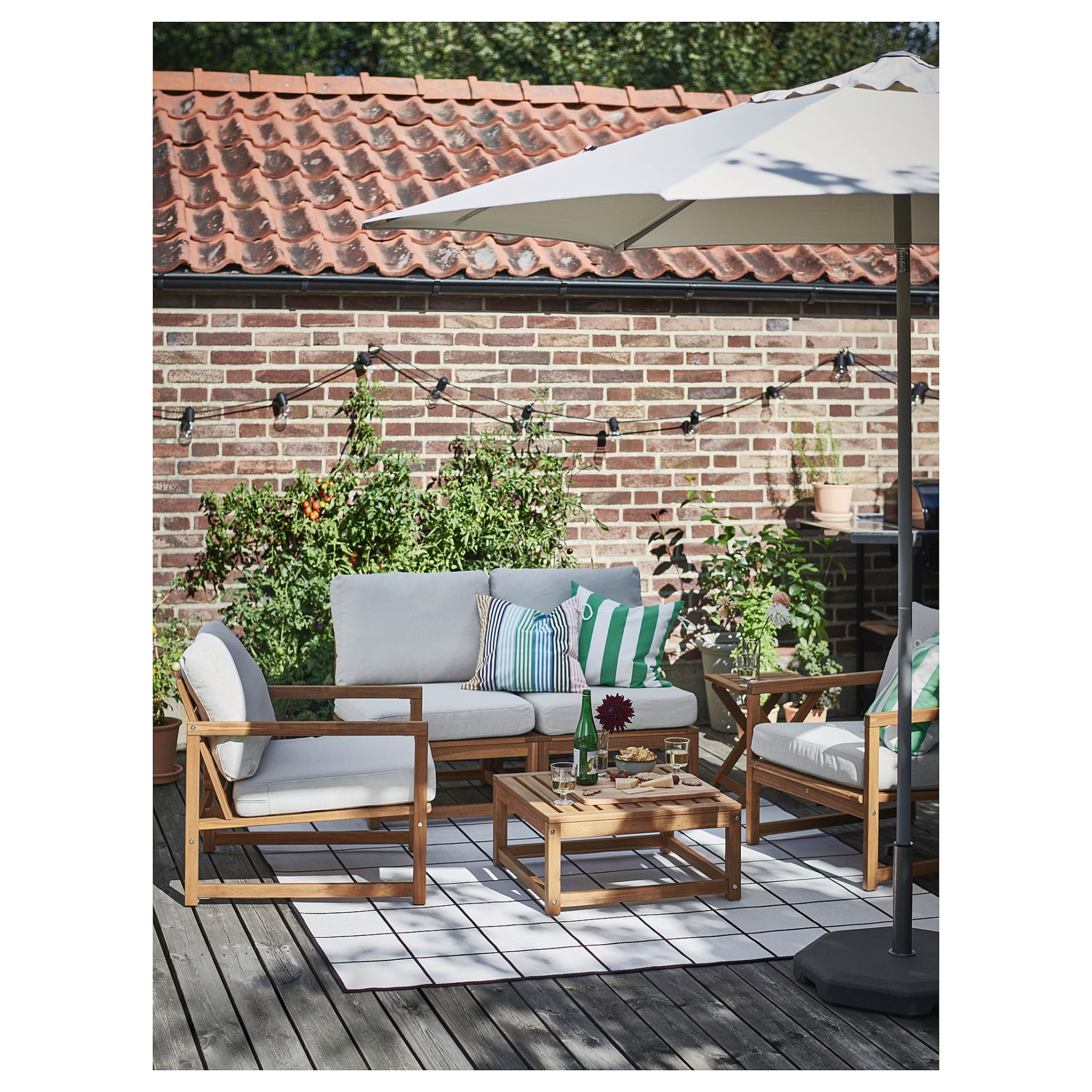NÄMMARÖ, 4-seat conversation set, outdoor, 195.856.62