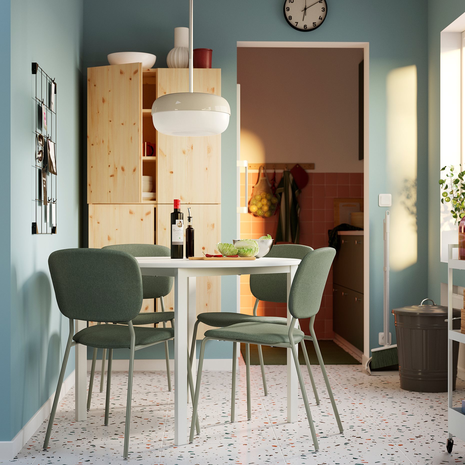 VIHALS, table and 4 chairs, 107 cm, 195.899.43