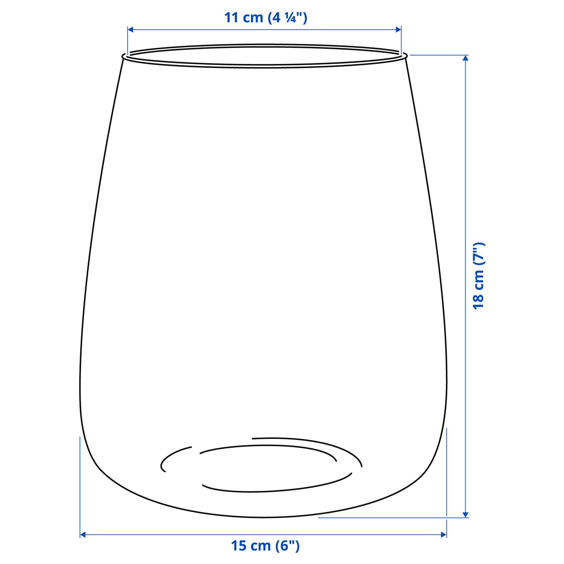 BERÄKNA, vase, 18 cm, 203.279.45