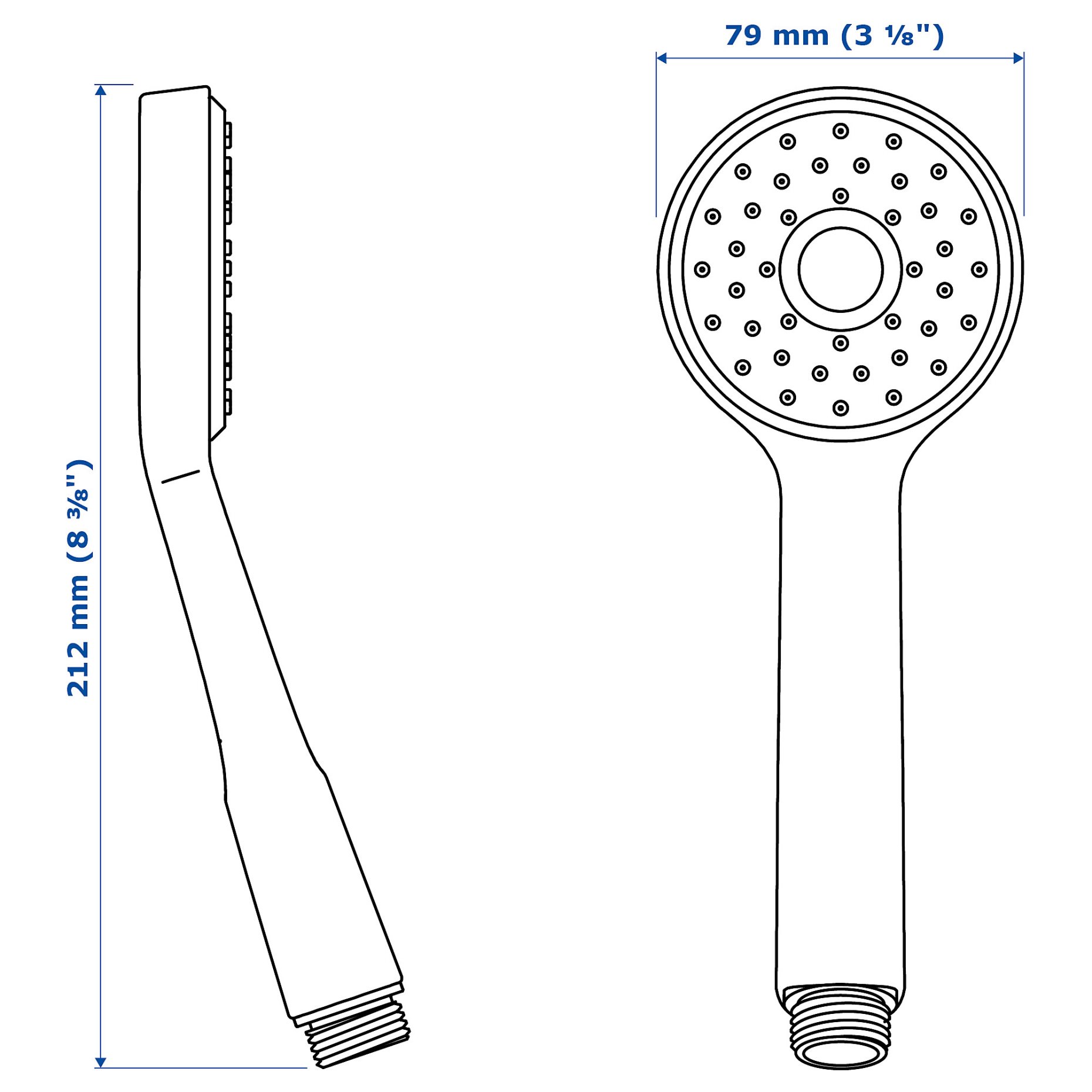 VALLAMOSSE, single-spray handshower, 203.496.50