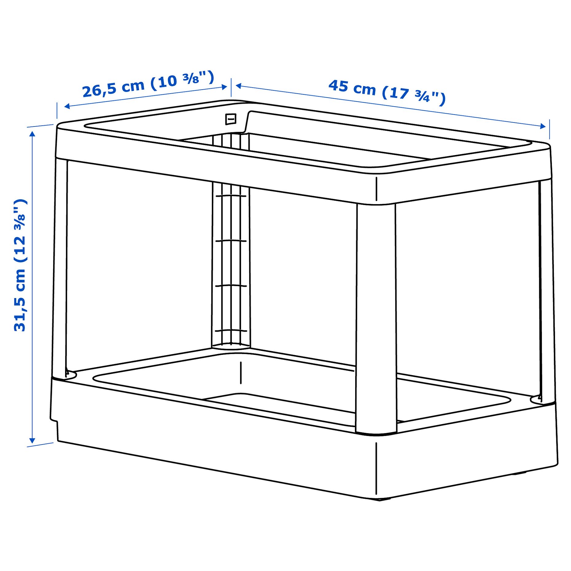 HÅLLBAR, pull-out frame for waste sorting, 204.228.53