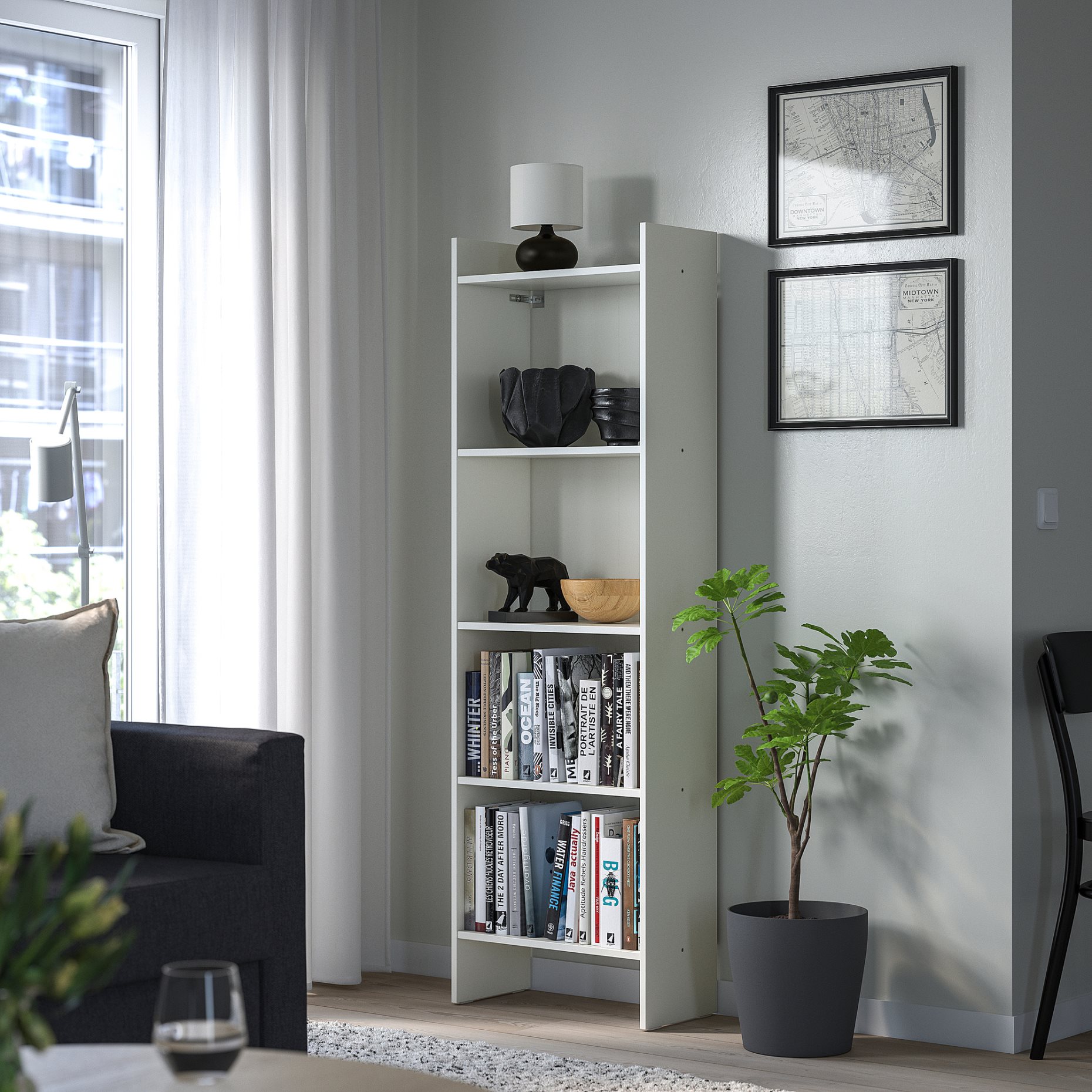 BAGGEBO, bookcase, 50x25x160 cm, 204.367.13