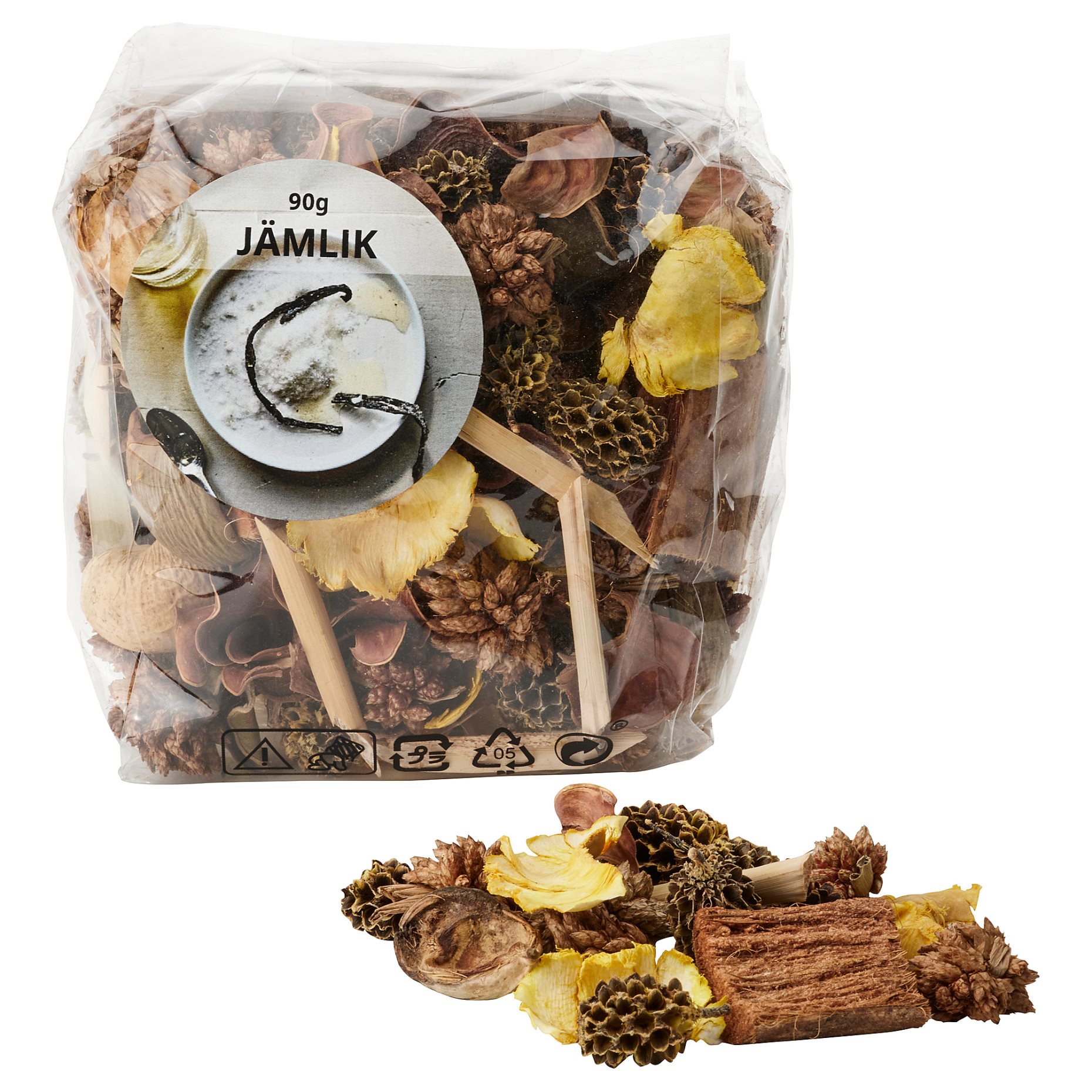 JÄMLIK, αρωματικό ποτ πουρί/βανίλια, 90 g, 205.027.41