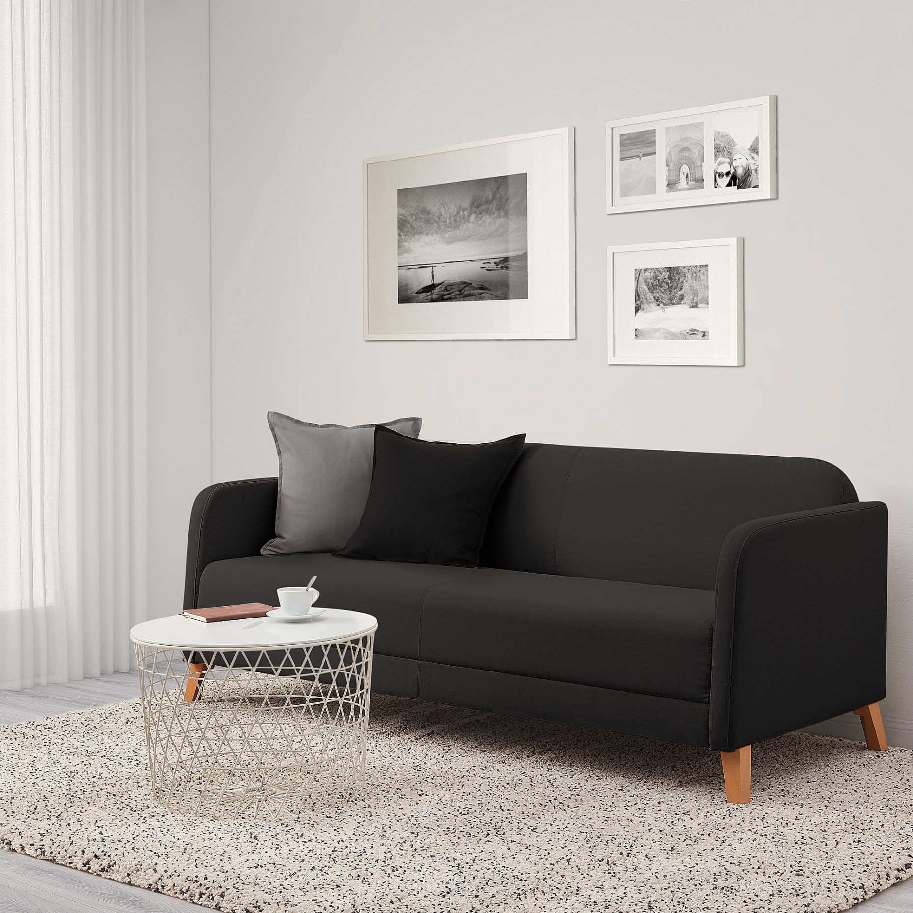 LINANÄS, 3-seat sofa, 205.122.45