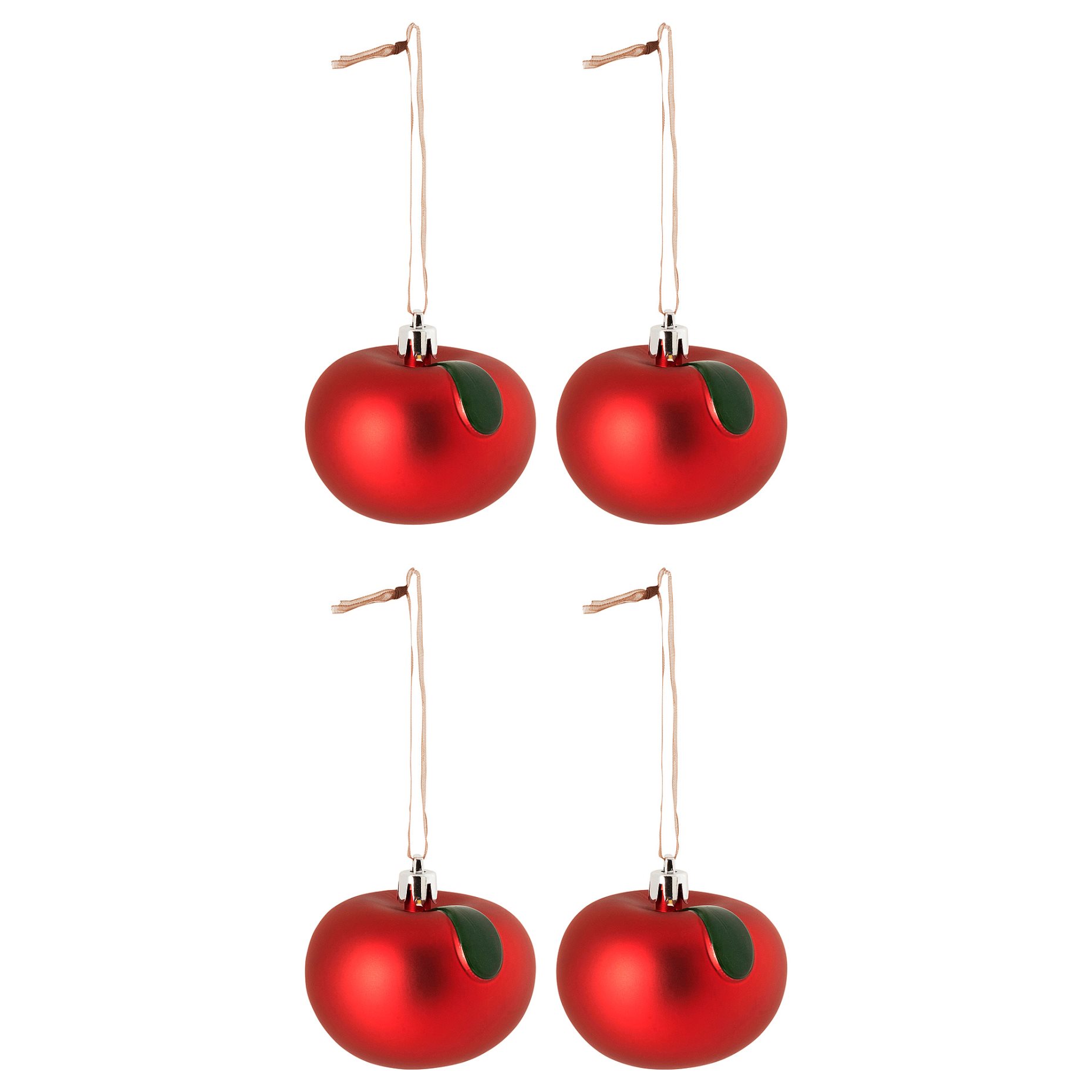 VINTERFINT, decoration bauble/apple/4 pack, 6 cm, 205.604.82