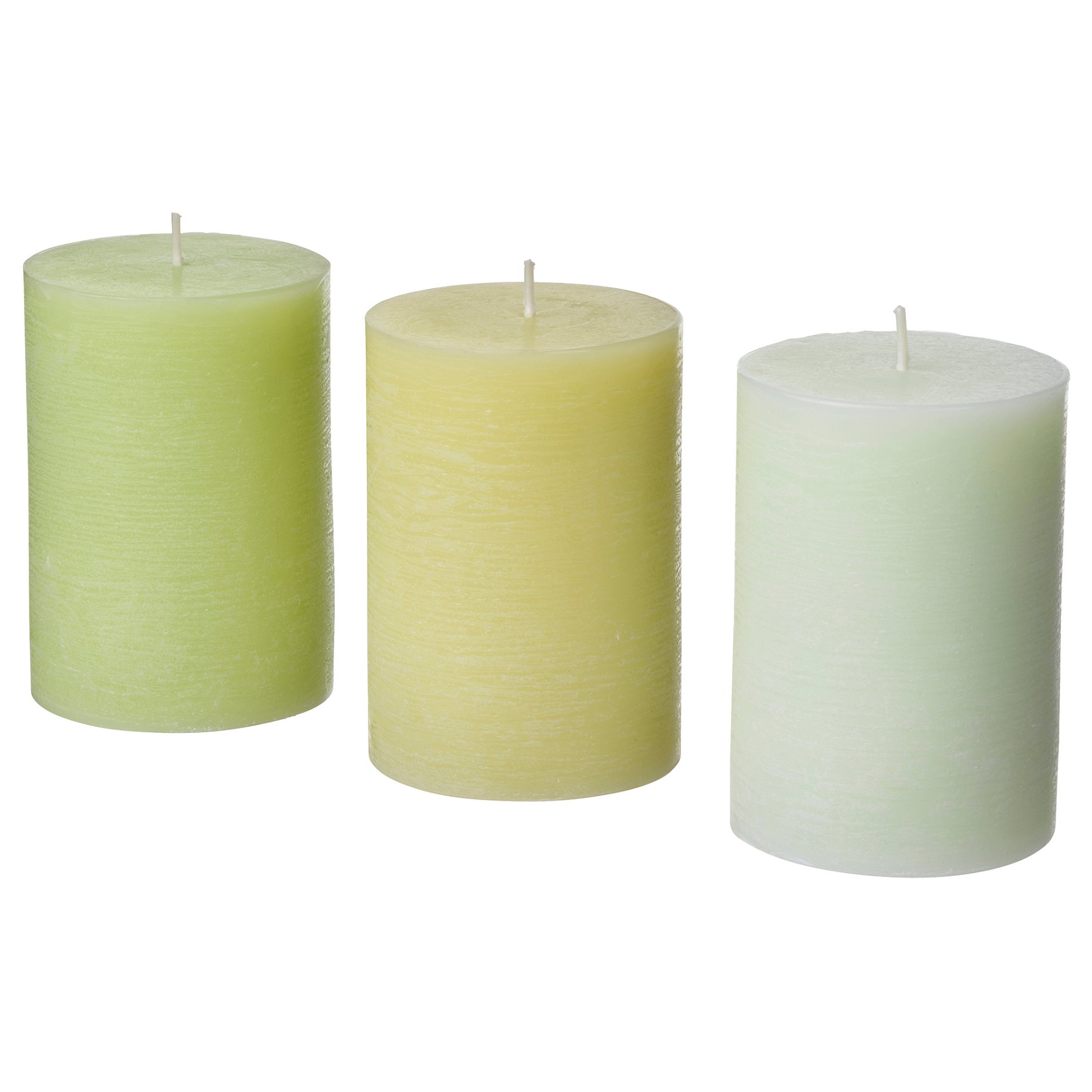 LOVSKOGSLUND, scented pillar candle, 3 pack, 205.820.64