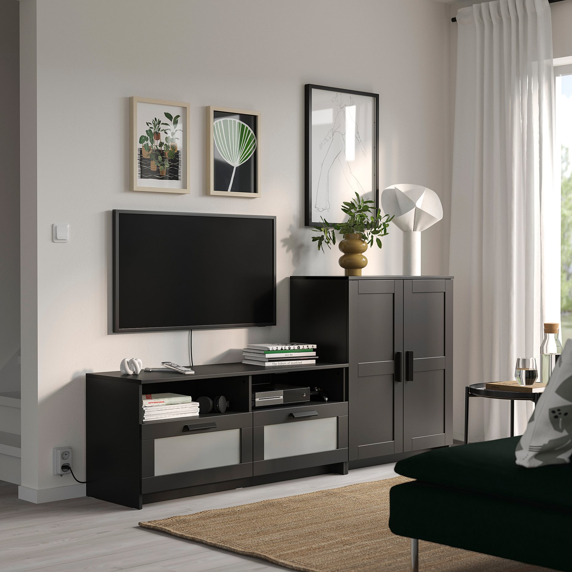 BRIMNES, TV storage combination, 291.843.29