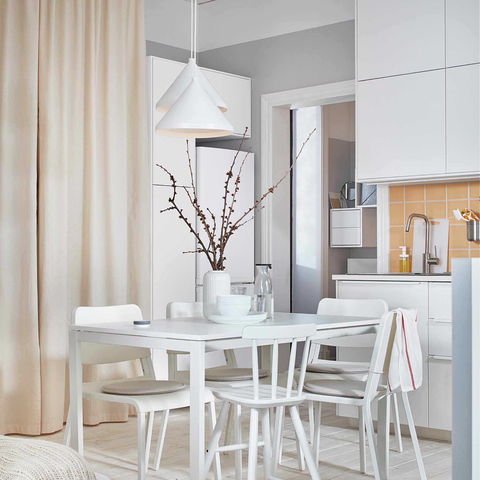 MELLTORP/TEODORES, τραπέζι και 4 καρέκλες, 292.212.56