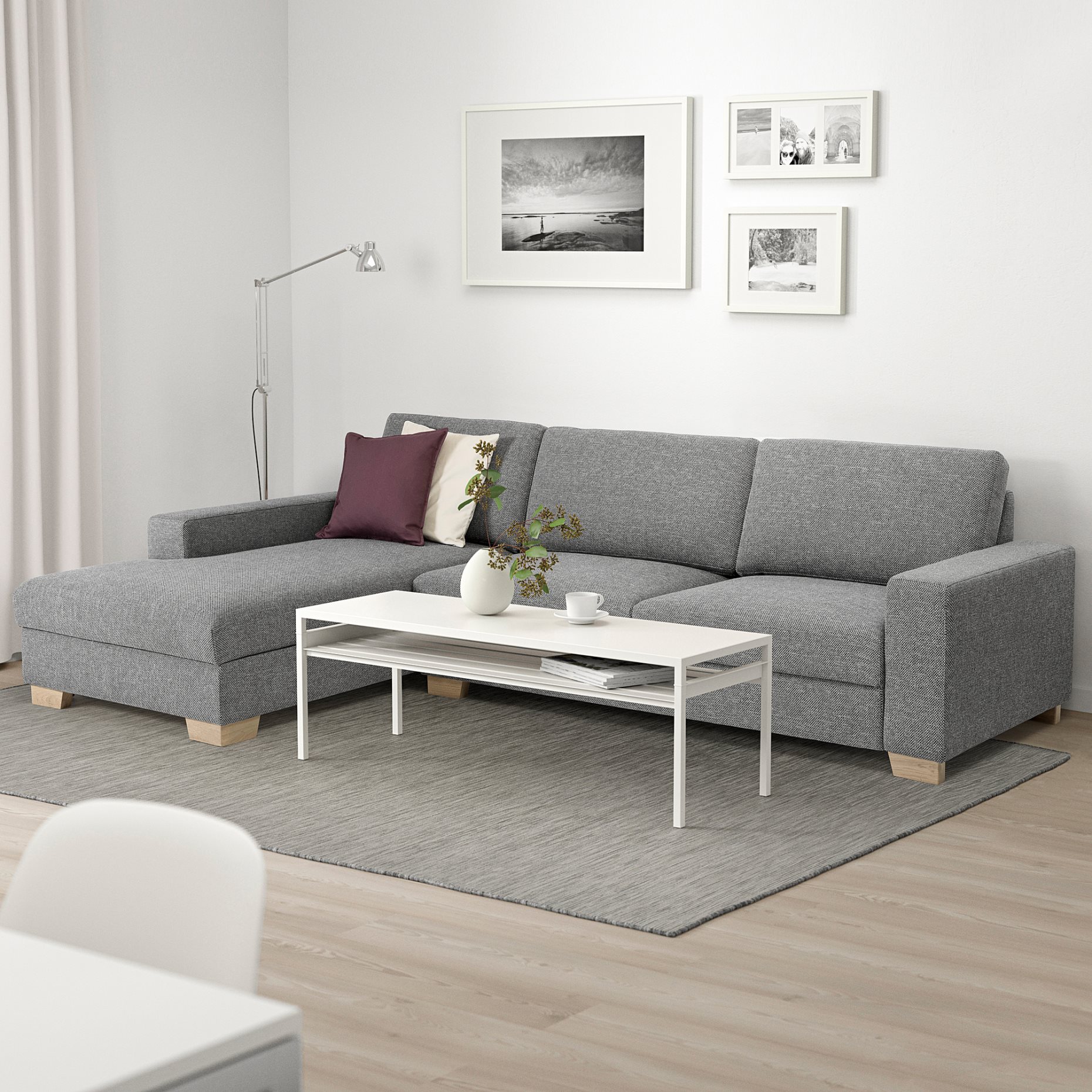 SÖRVALLEN, 4-seat sofa with chaise longue/right, 293.147.88