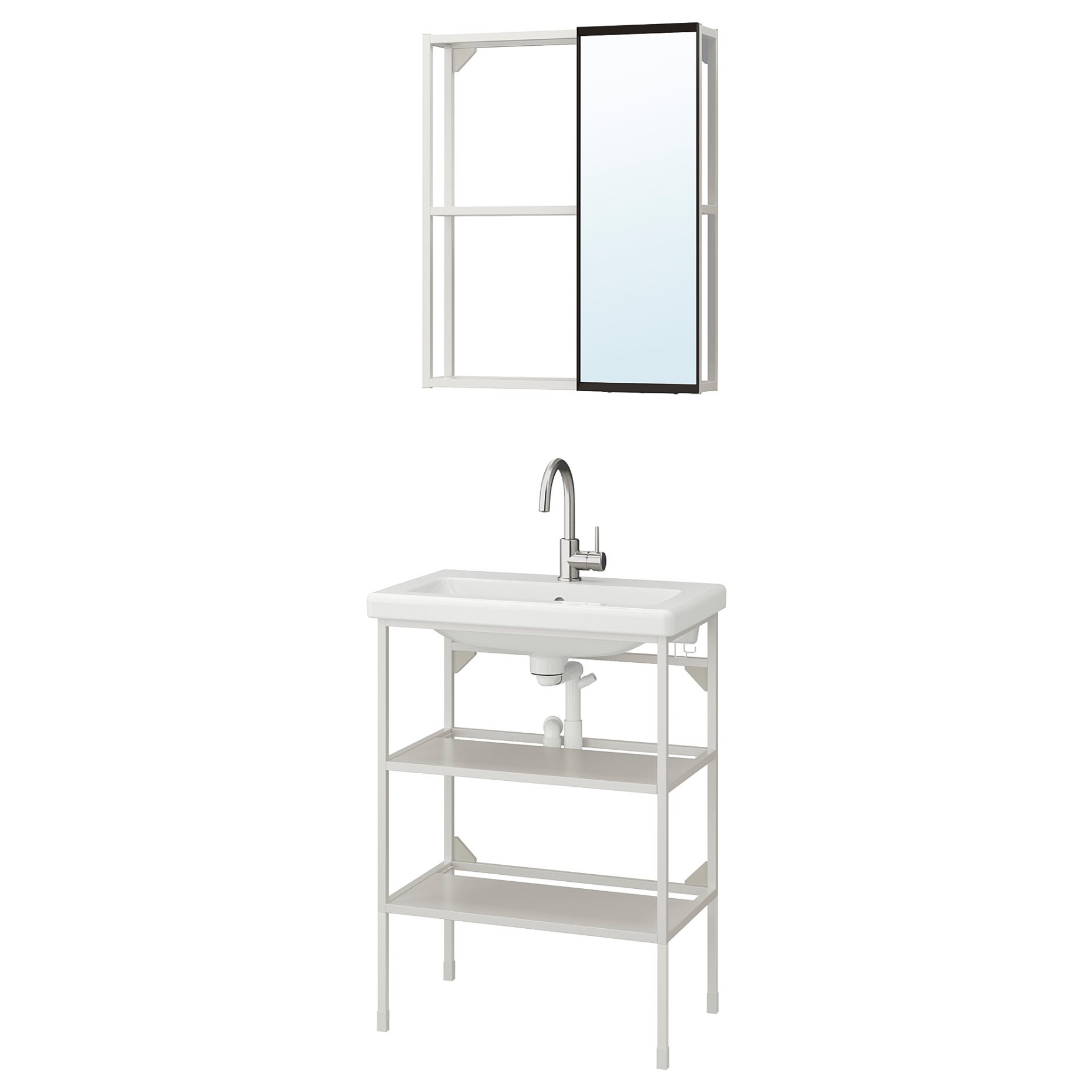 ENHET/TVALLEN, bathroom furniture, set of 9, 293.375.77