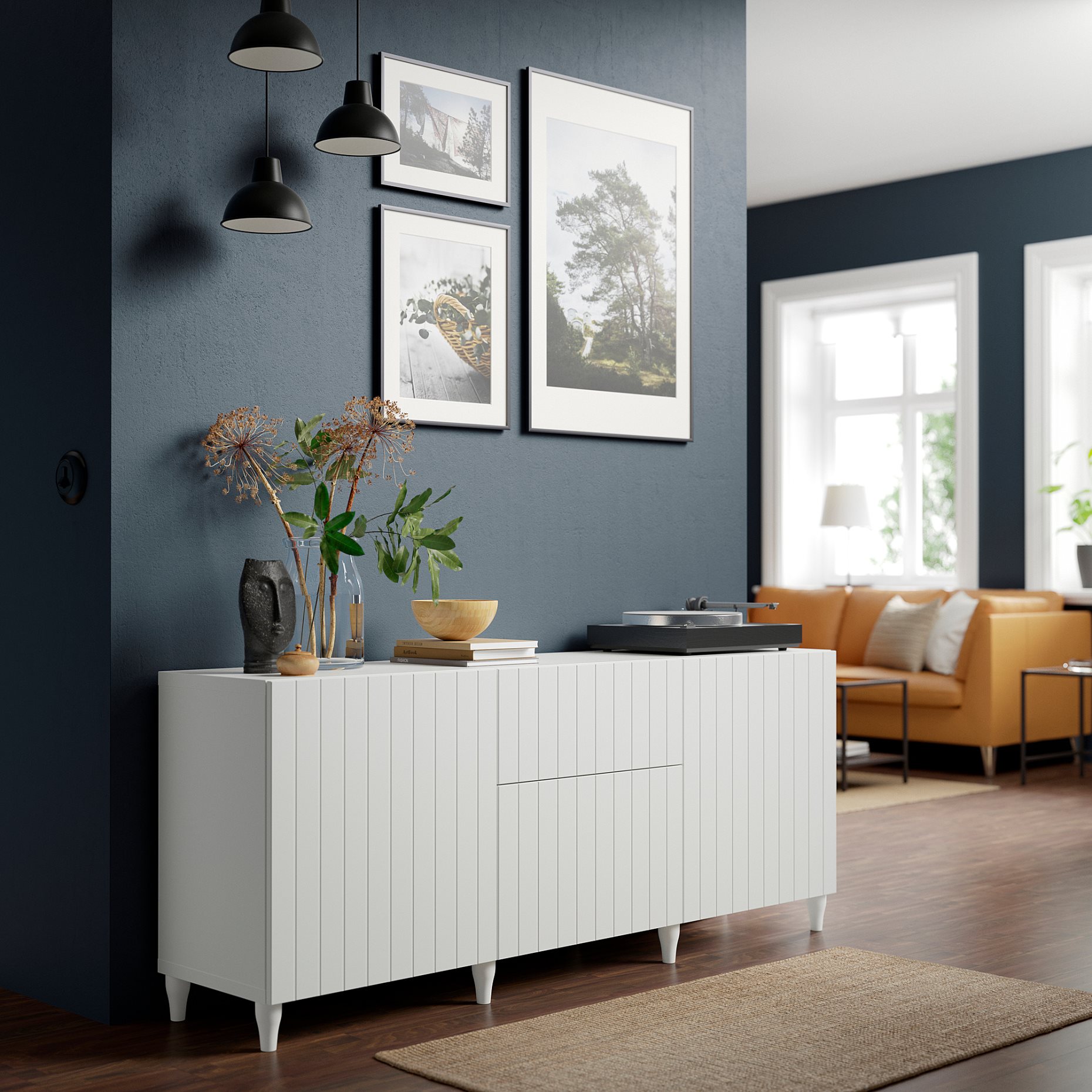 BESTÅ, storage combination with drawers soft-closing, 180x42x74 cm, 293.849.17