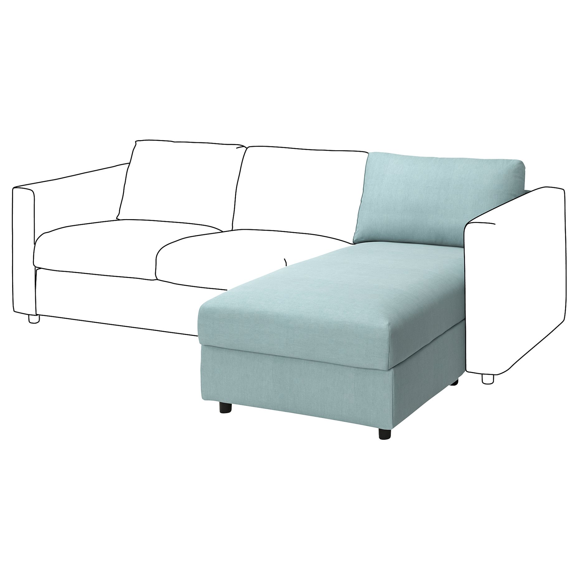VIMLE, chaise longue section, 293.925.78