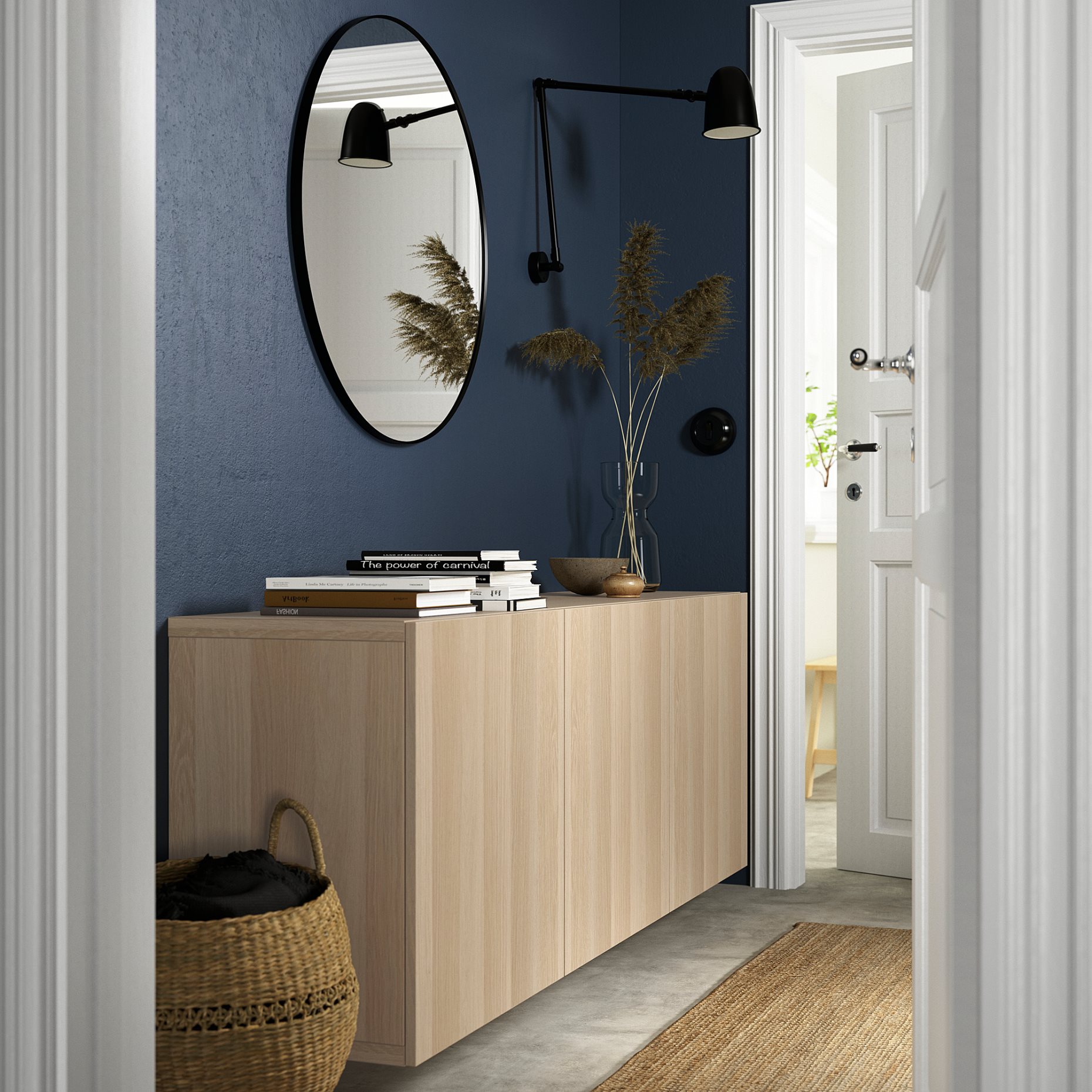 BESTÅ, wall-mounted cabinet combination, 180x42x64 cm, 294.124.87