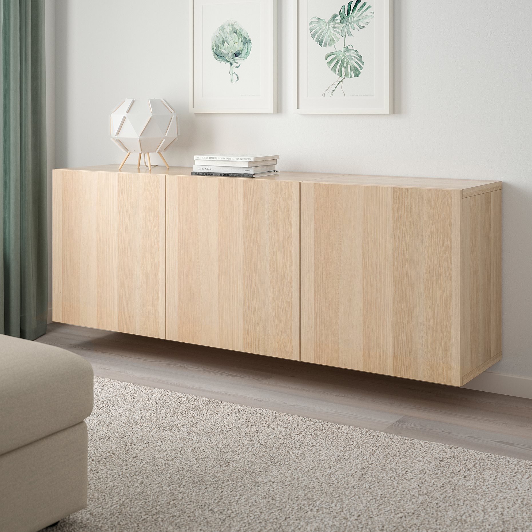BESTÅ, wall-mounted cabinet combination, 180x42x64 cm, 294.124.87