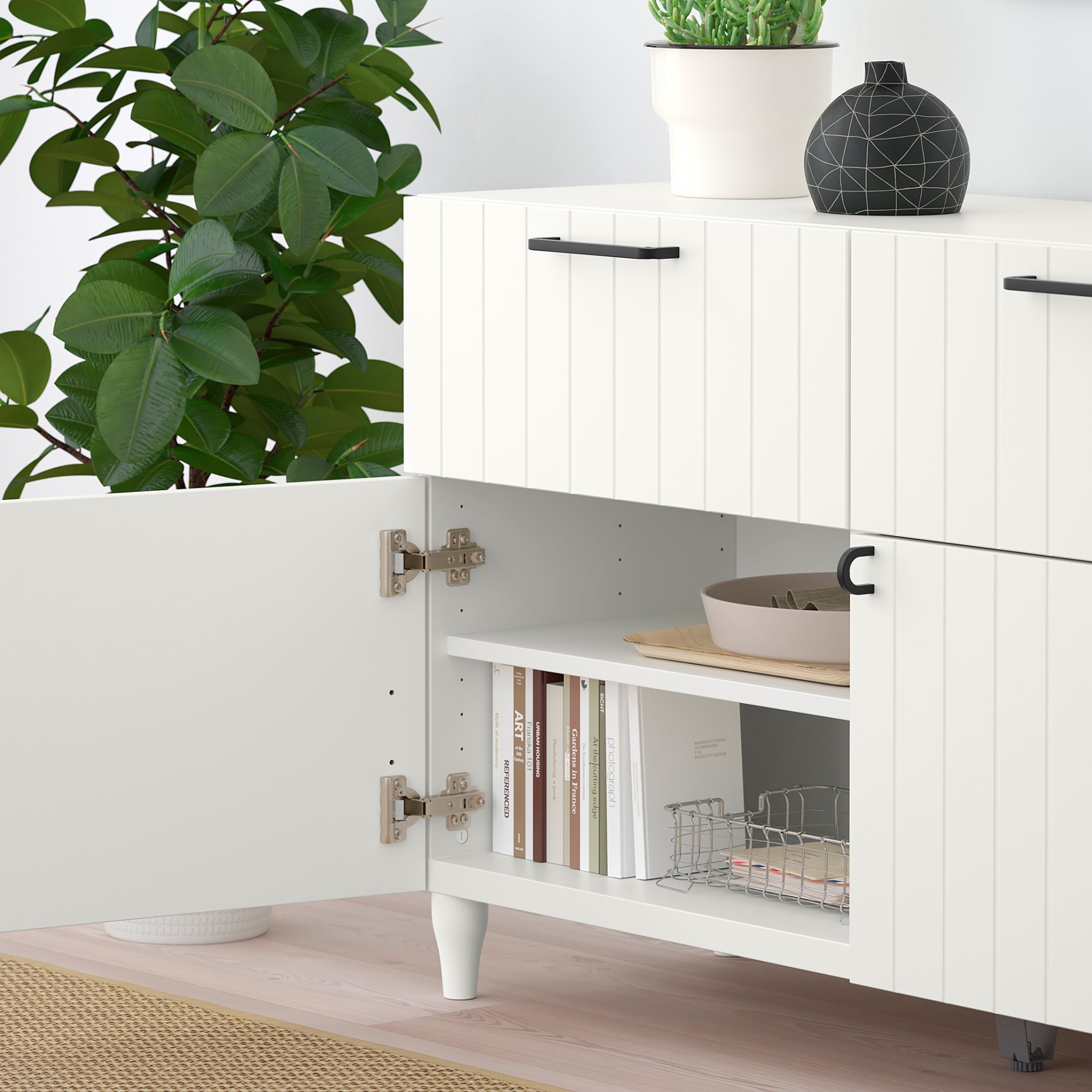 BESTÅ, storage combination with doors/drawers push-open, 120x42x74 cm, 294.126.18