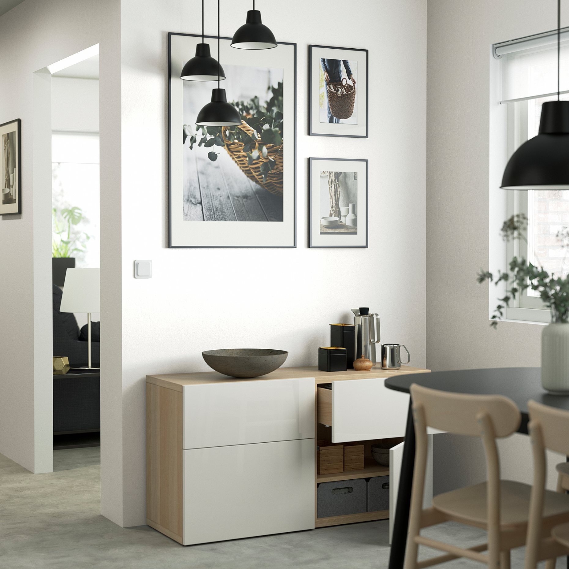 BESTÅ, storage combination with doors/drawers push-open, 120x42x65 cm, 294.126.42