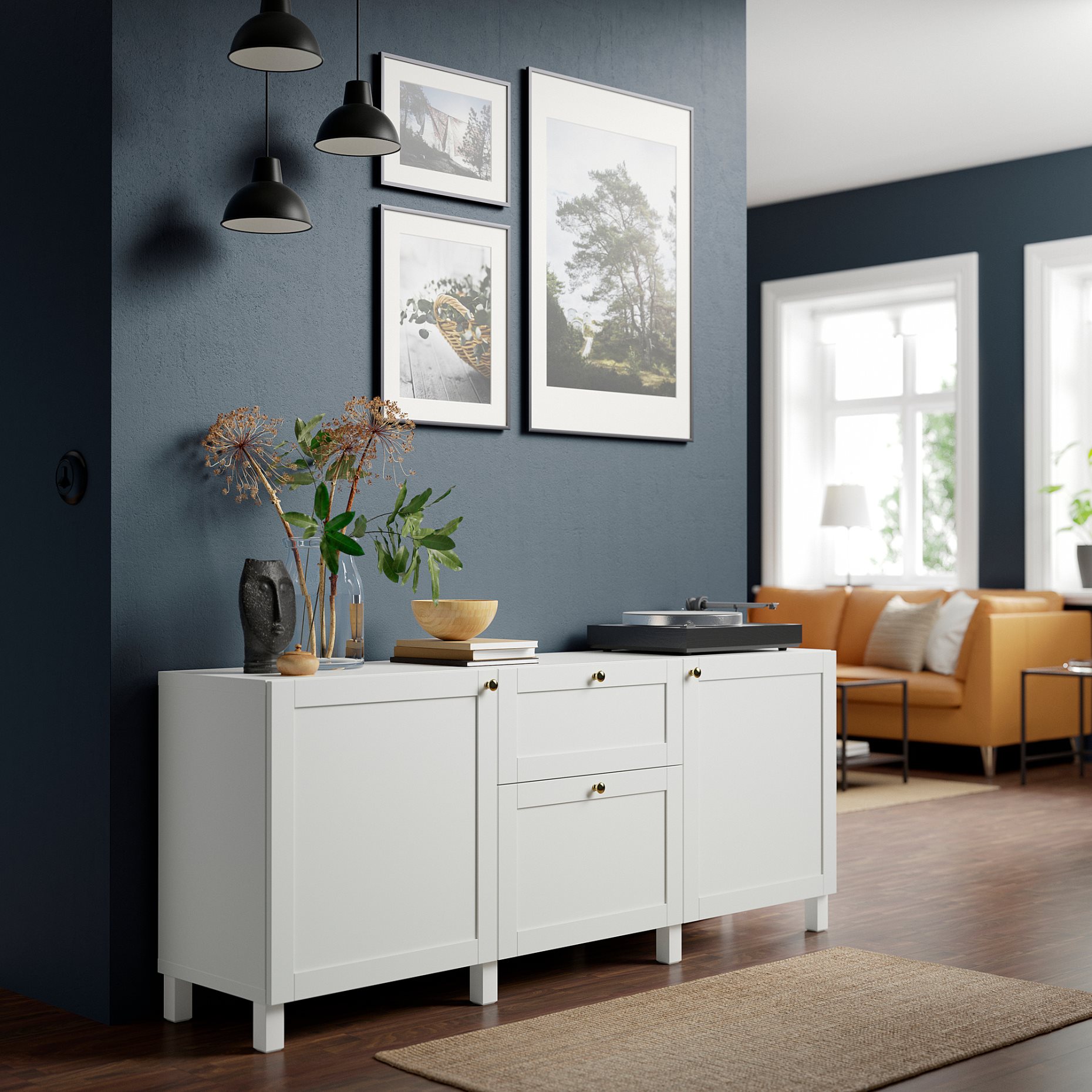BESTÅ, storage combination with drawers push open, 180x42x74 cm, 294.127.22
