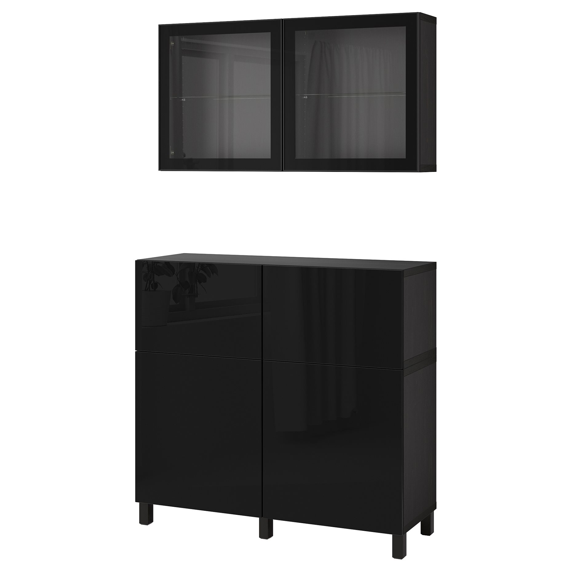 BESTÅ, storage combination with doors/drawers soft closing, 120x42x213 cm, 294.360.49
