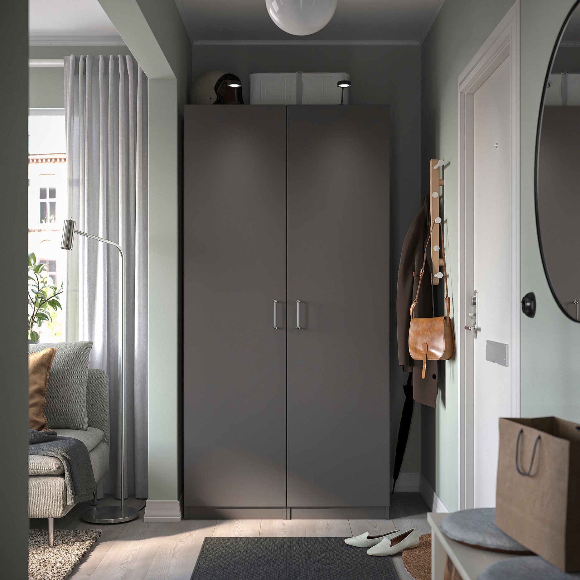 FORSAND, door with hinges, 50x195 cm, 294.362.52