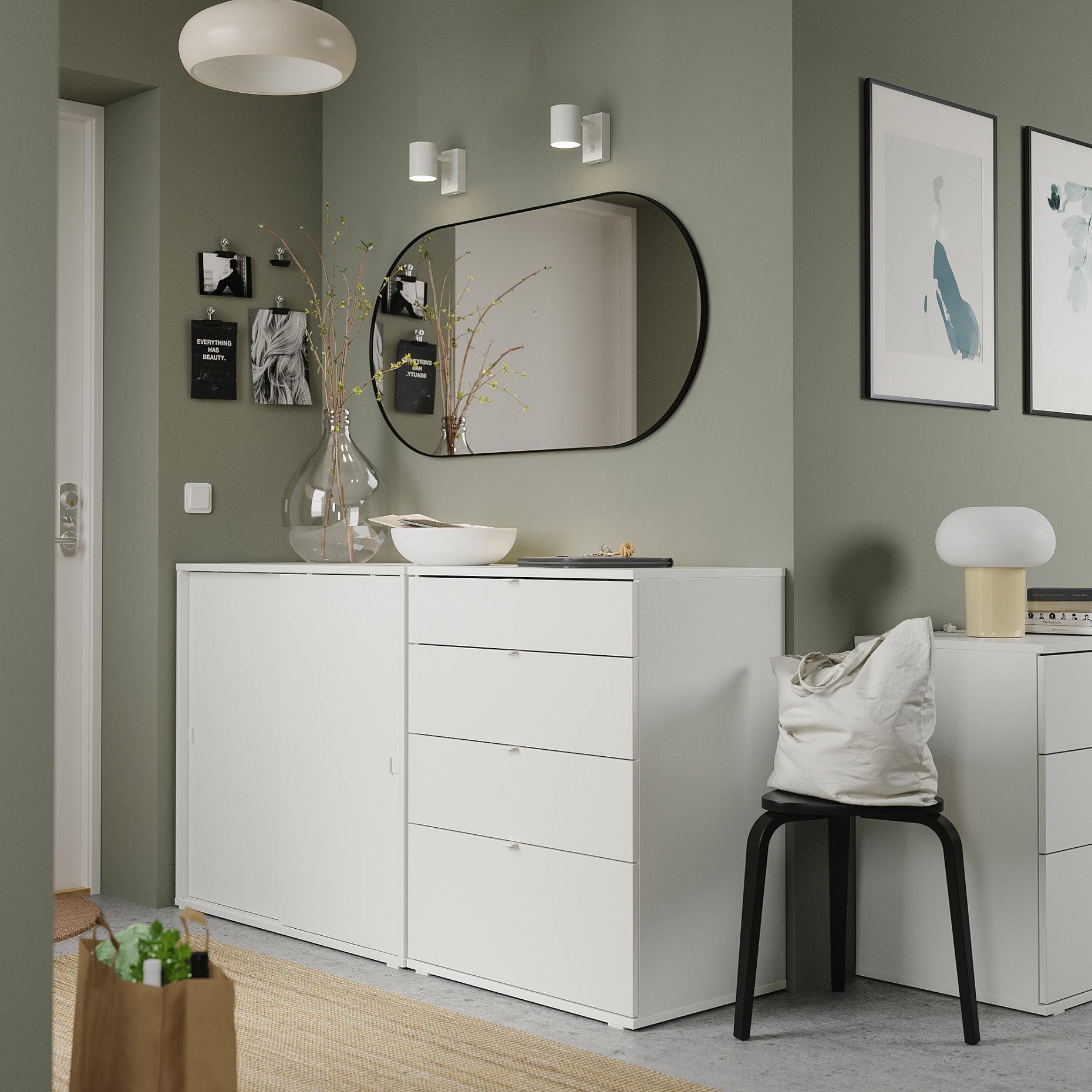 VIHALS, storage combination, 165x47x90 cm, 294.421.73