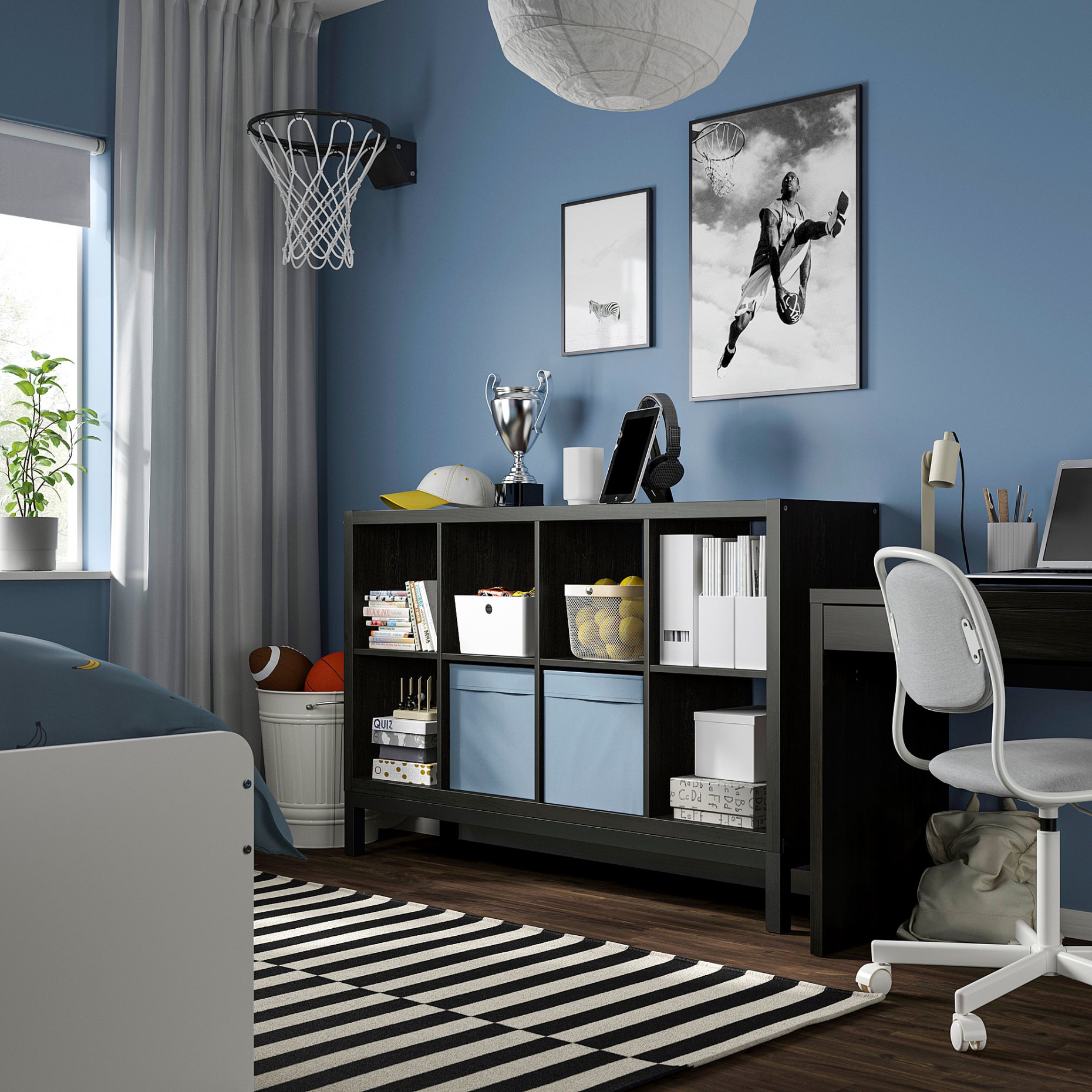 KALLAX, shelving unit with underframe, 147x94 cm, 294.426.77
