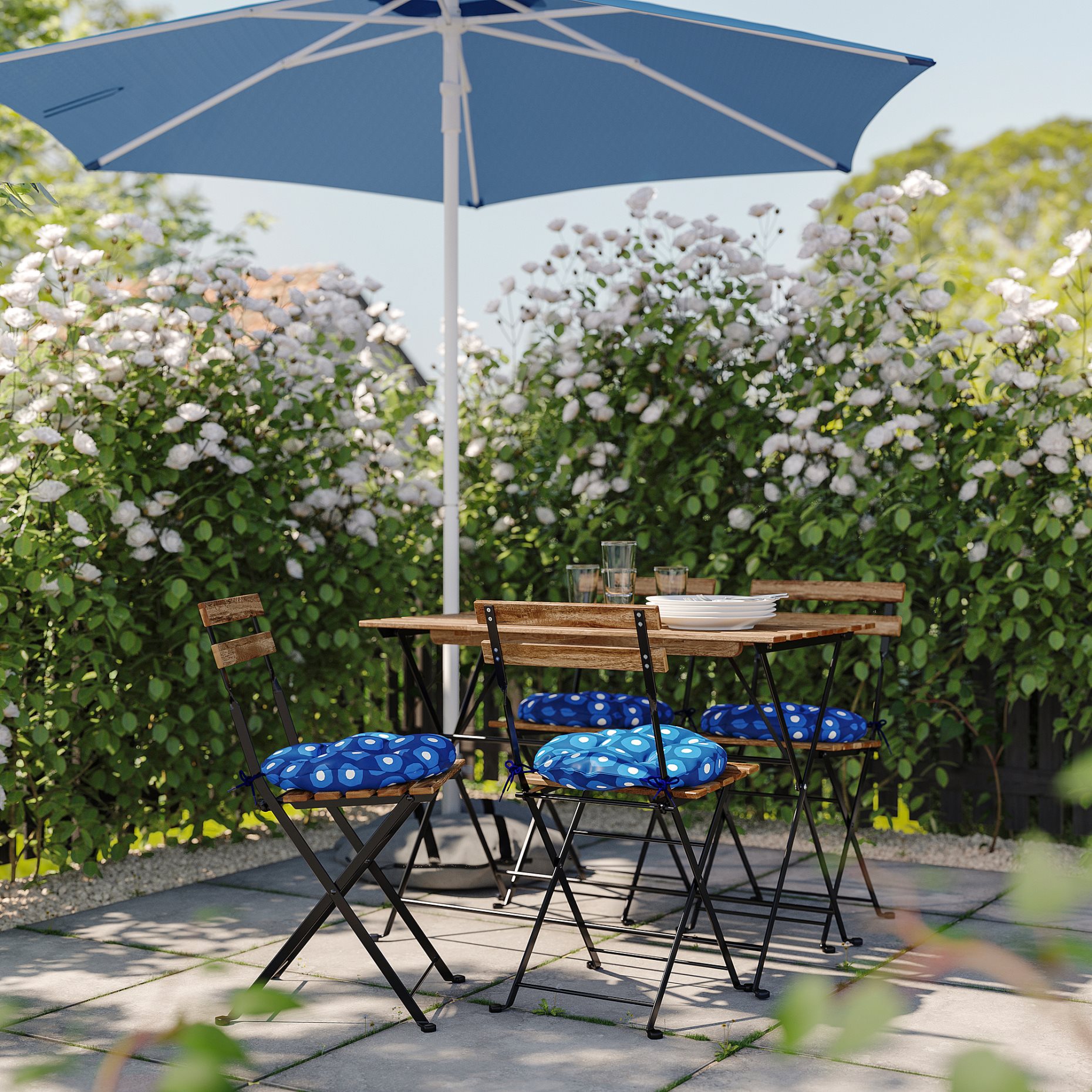 TÄRNÖ, table and 4 chairs/foldable/outdoor, 100x54 cm, 295.761.86