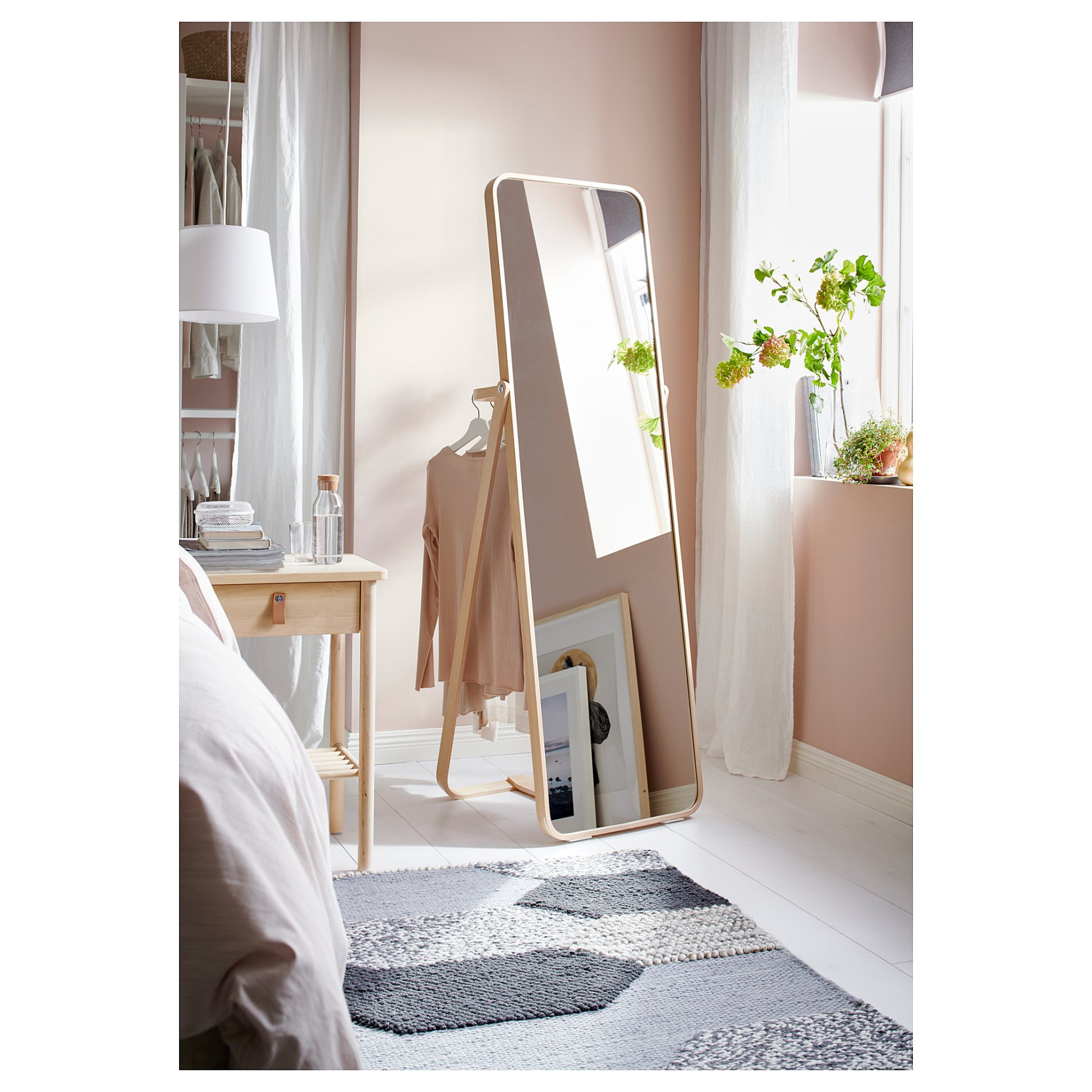 IKORNNES, standing mirror, 52x167 cm, 302.983.96