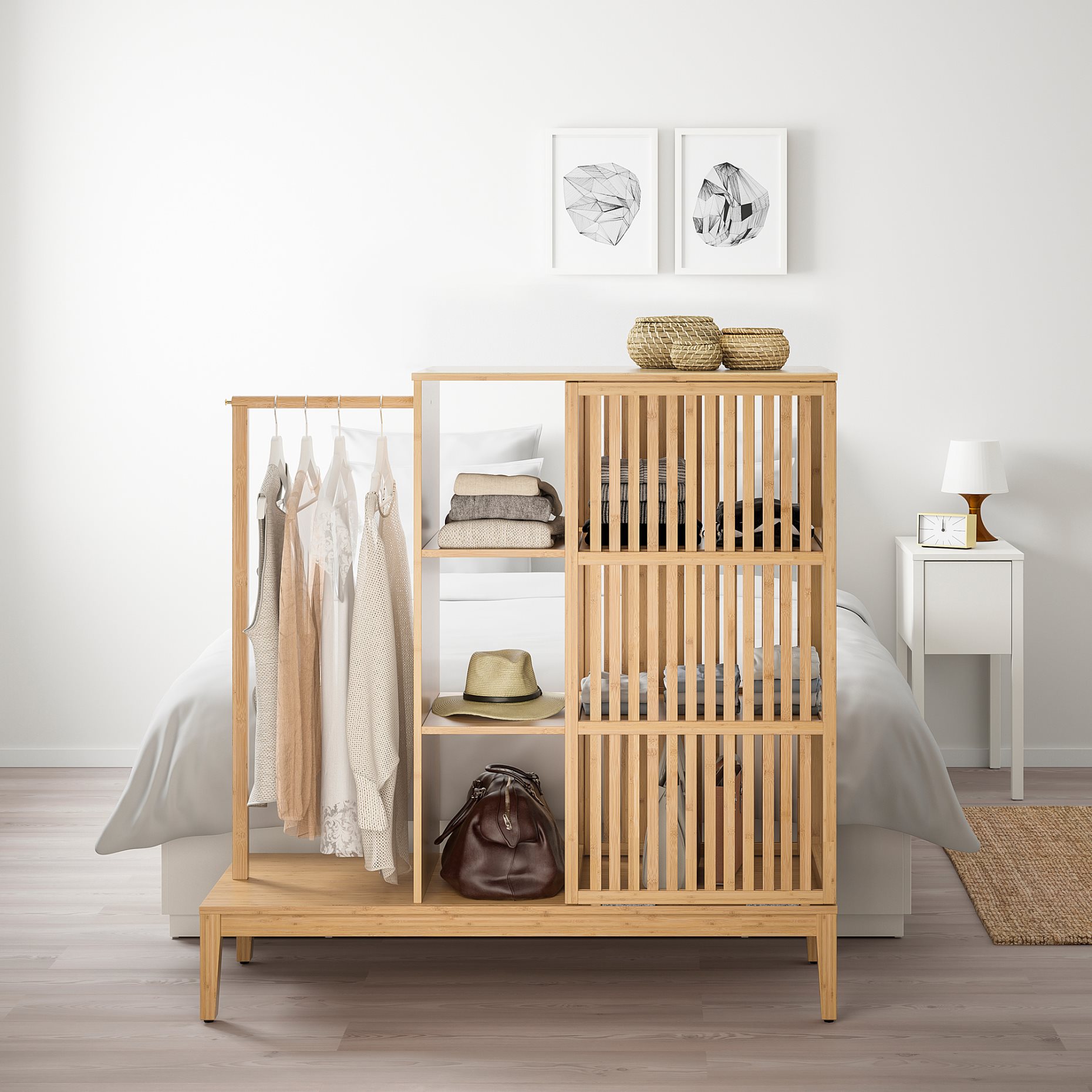 NORDKISA, open wardrobe with sliding door, 304.394.76