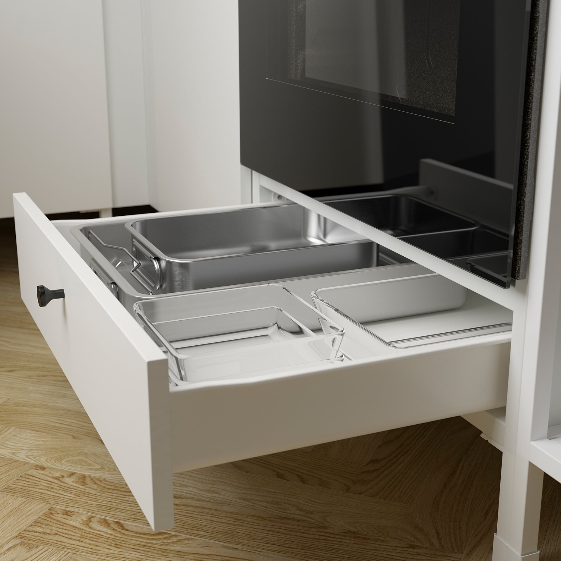 ENHET, base cabinet for oven with drawer, 60x60x75 cm, 304.404.13