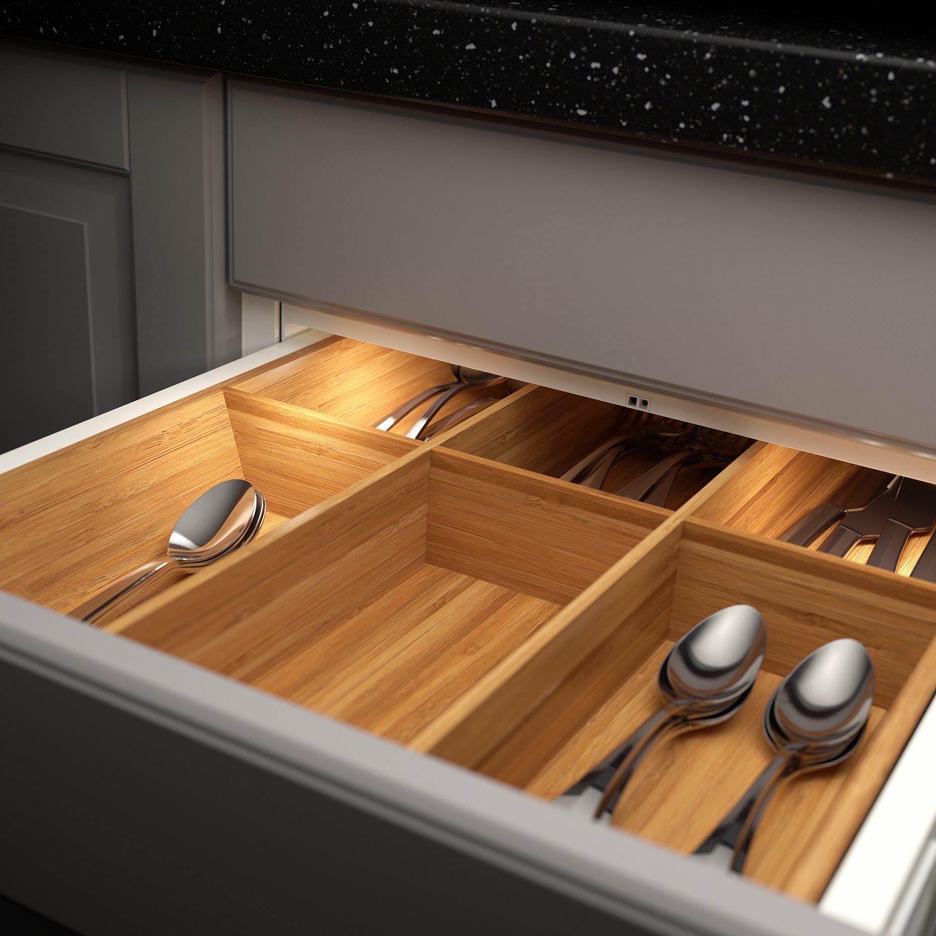 MITTLED, LED ktchn drawer lighting with sensor dimmable, 36 cm, 304.635.17