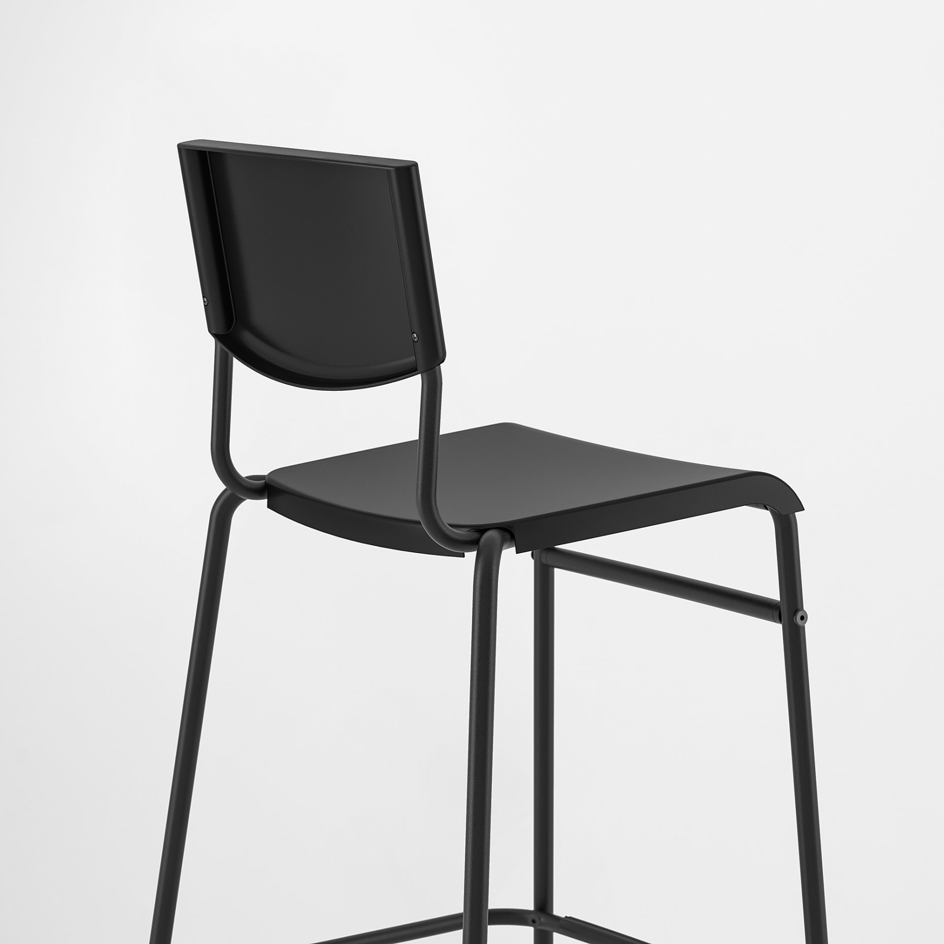 STIG, σκαμπό μπαρ με πλάτη, 63 cm, 304.984.18