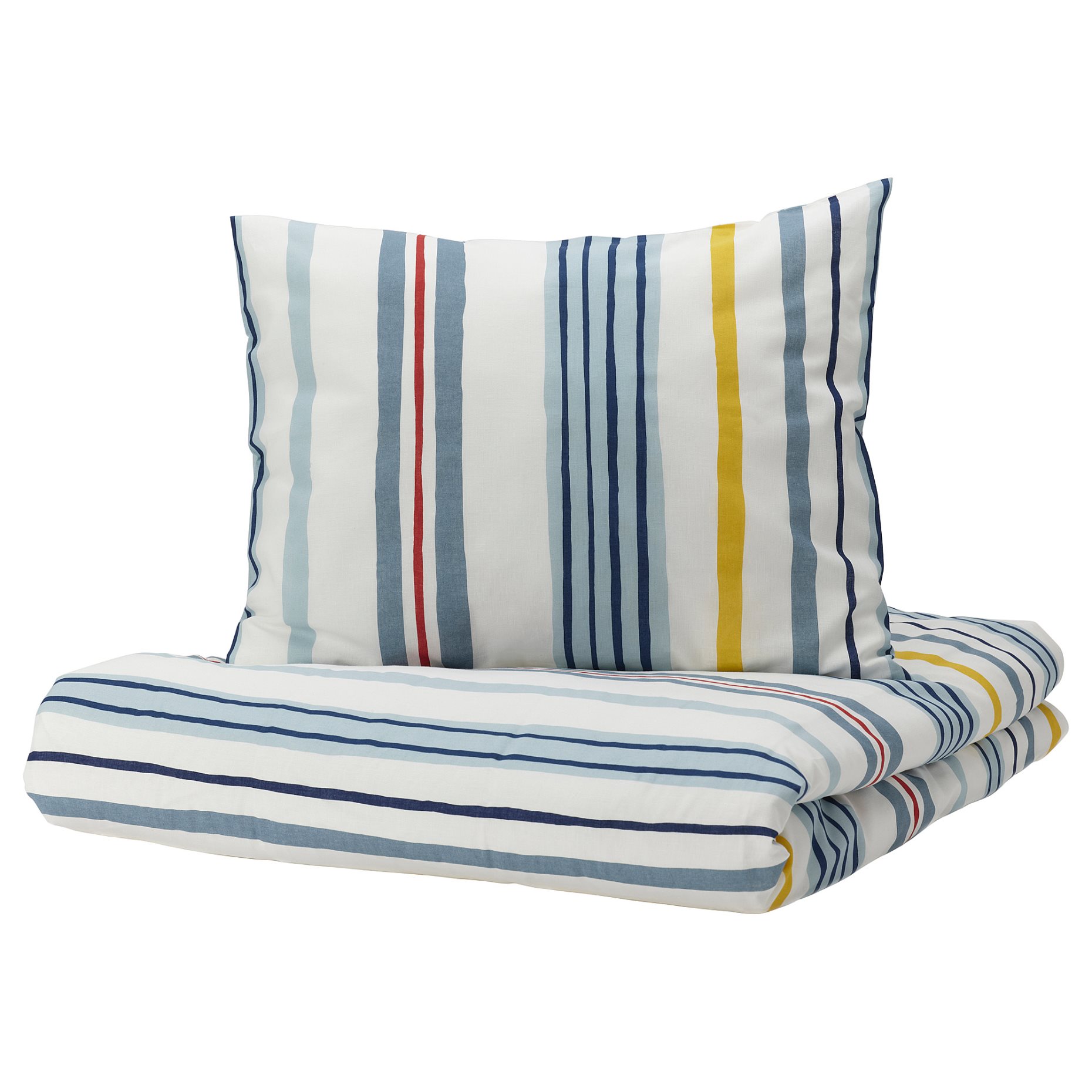 NATTSLÄNDA, duvet cover and pillowcase/stripe pattern, 150x200/50x60 cm, 305.080.02