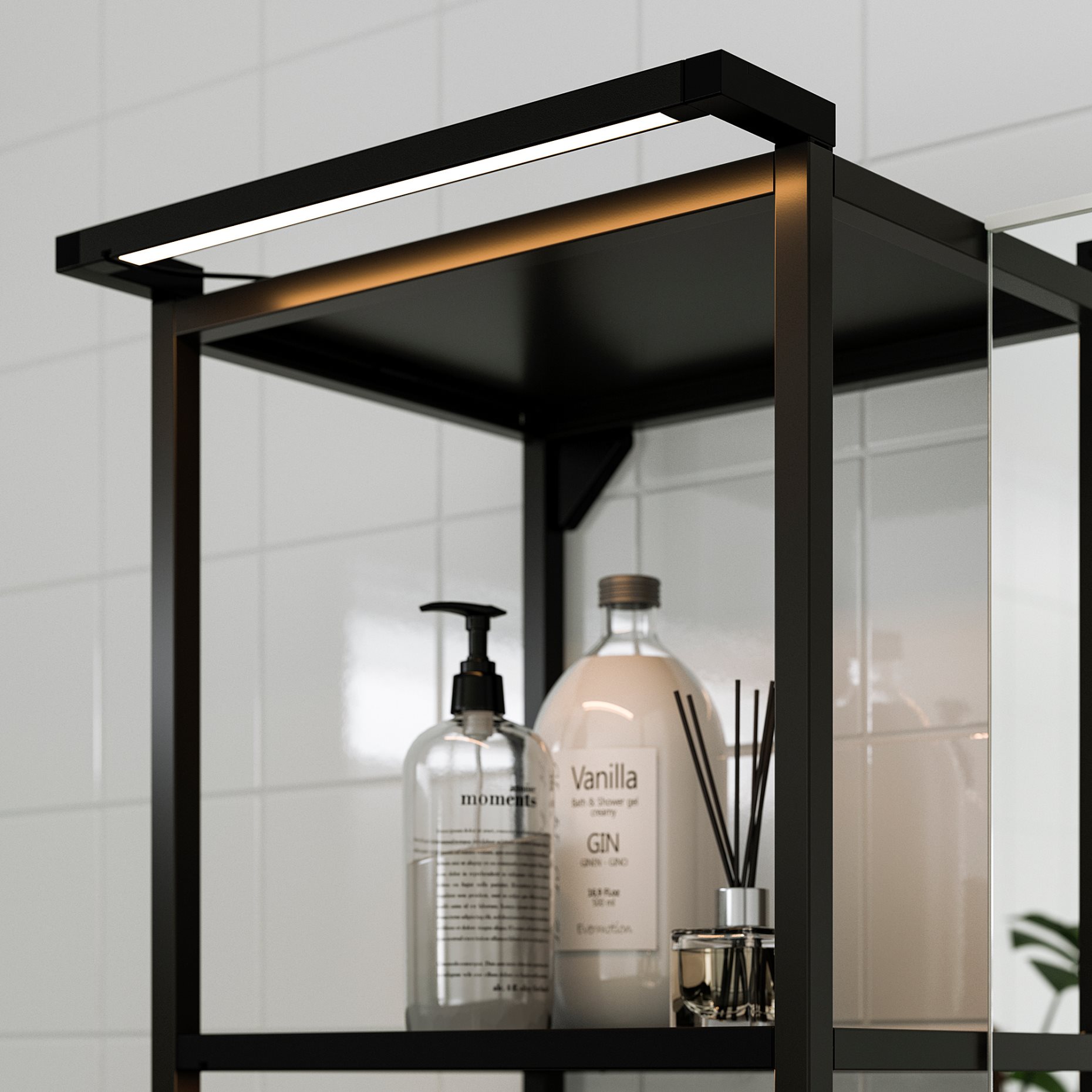 SILVERGLANS, bathroom lighting strip with built-in LED light source/dimmable, 40 cm, 305.286.70