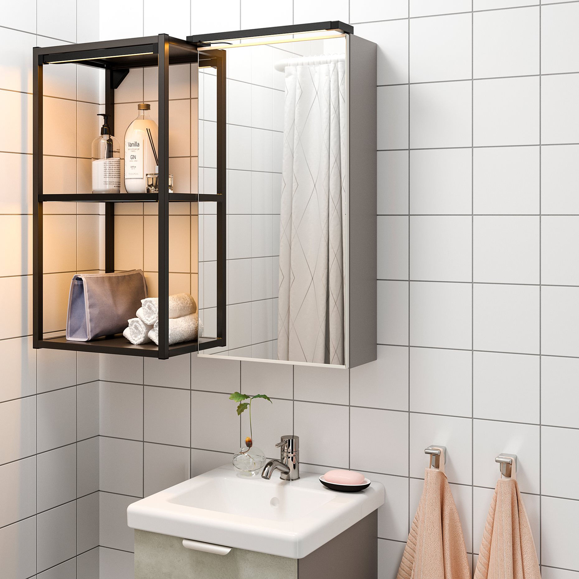 SILVERGLANS, bathroom lighting strip with built-in LED light source/dimmable, 40 cm, 305.286.70