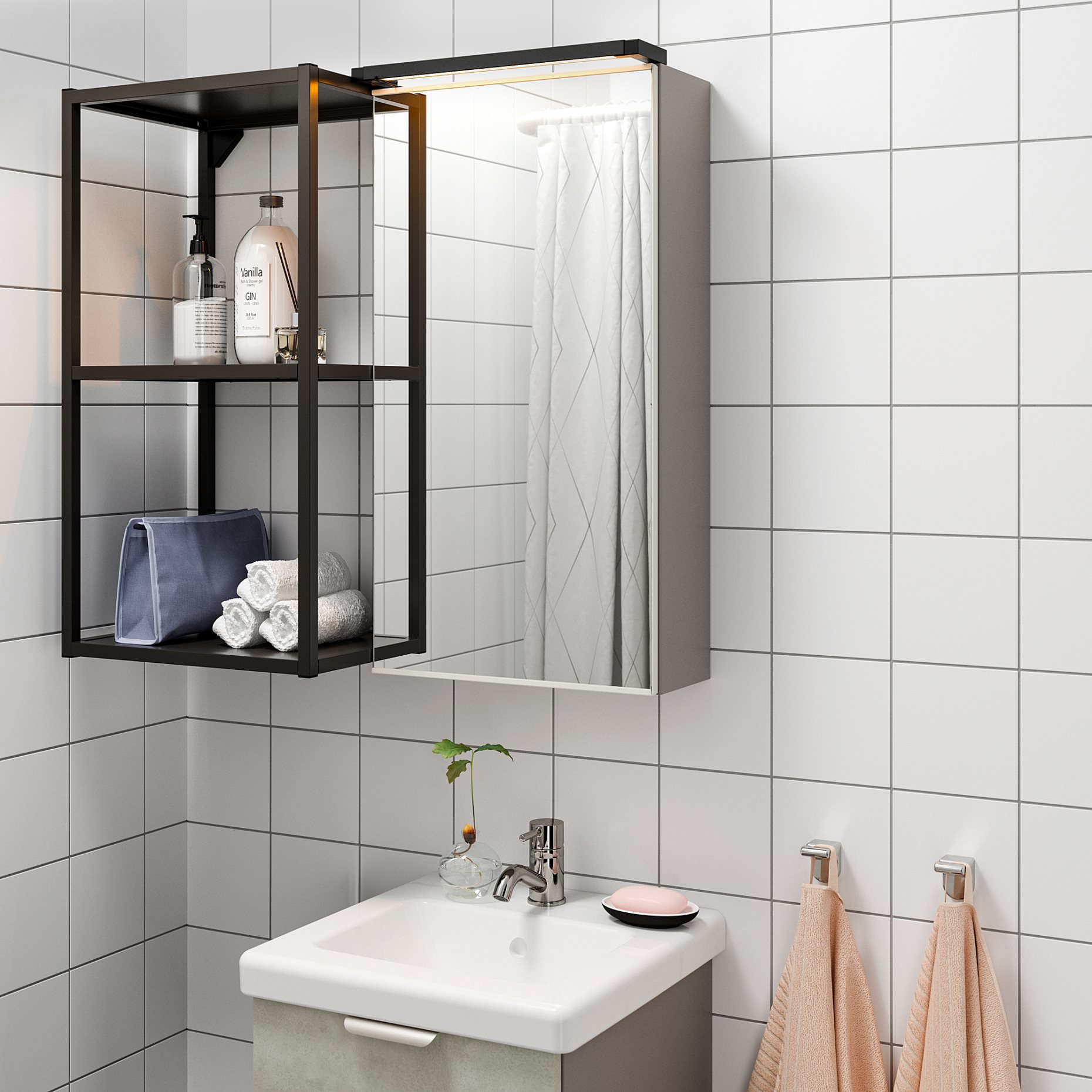 SILVERGLANS, bathroom lighting strip with built-in LED light source/dimmable, 40 cm, 305.286.70