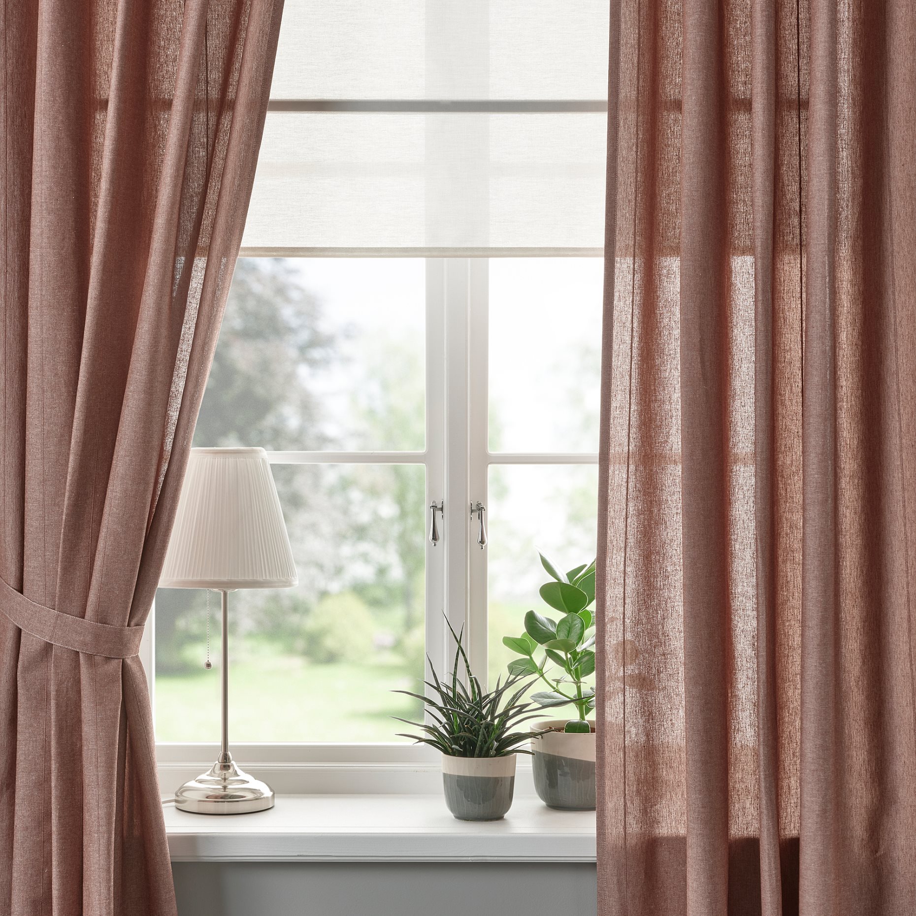LENDA, curtains with tie-backs 1 pair, 140x300 cm, 305.591.95