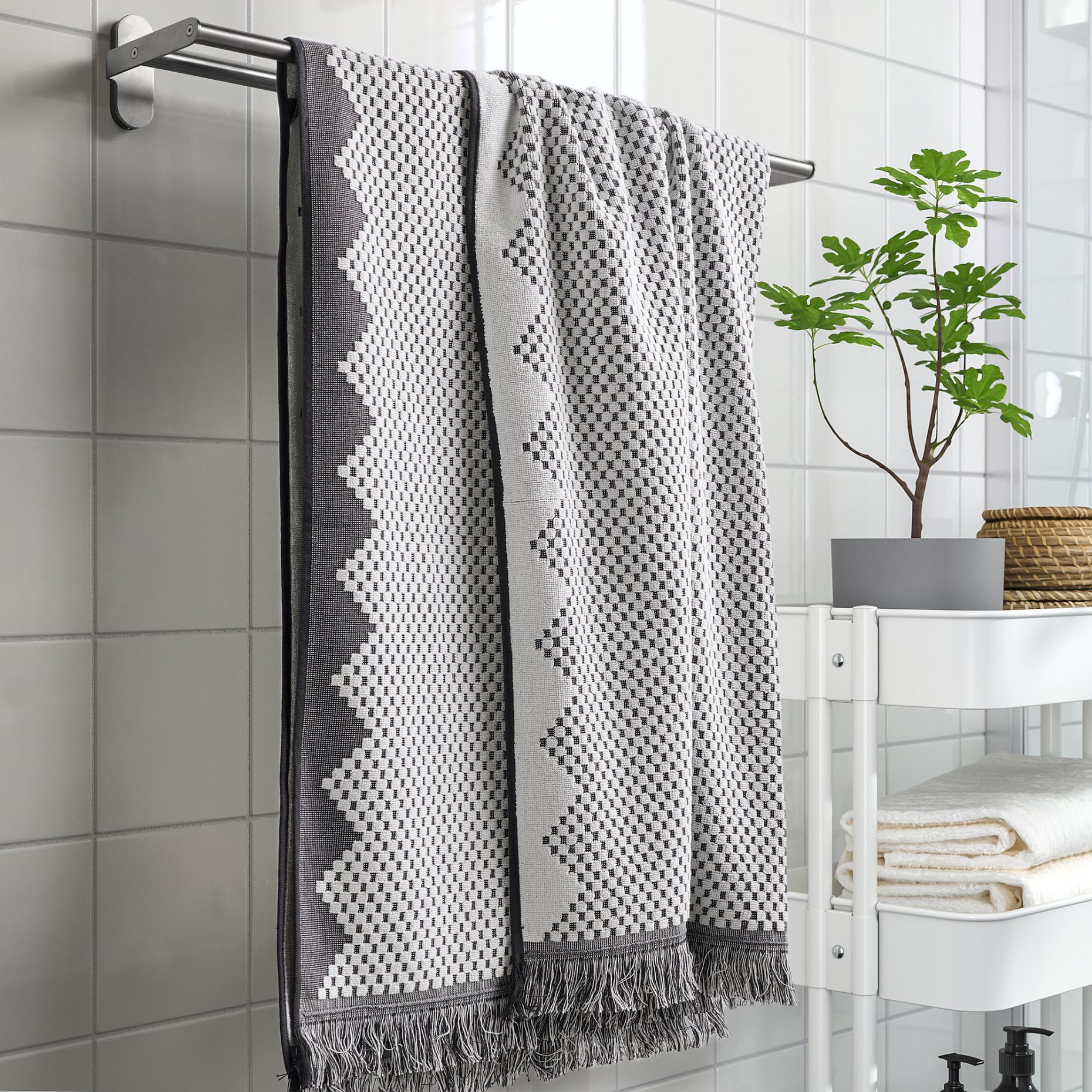 FJALLSTARR, bath sheet, 100x150 cm, 305.712.20