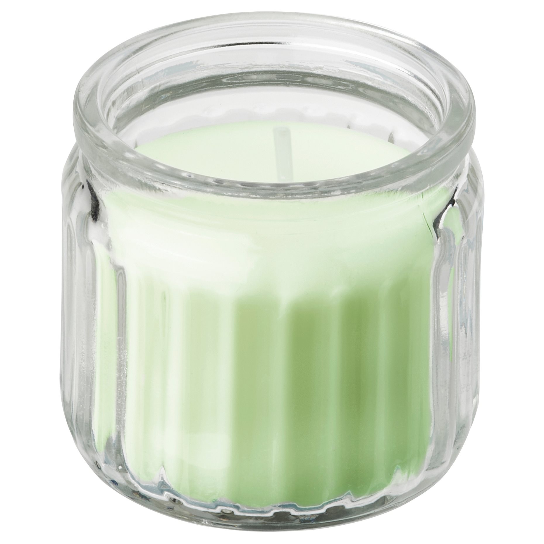 LOVSKOGSLUND, scented candle in glass/apple, 12 hr, 305.941.51