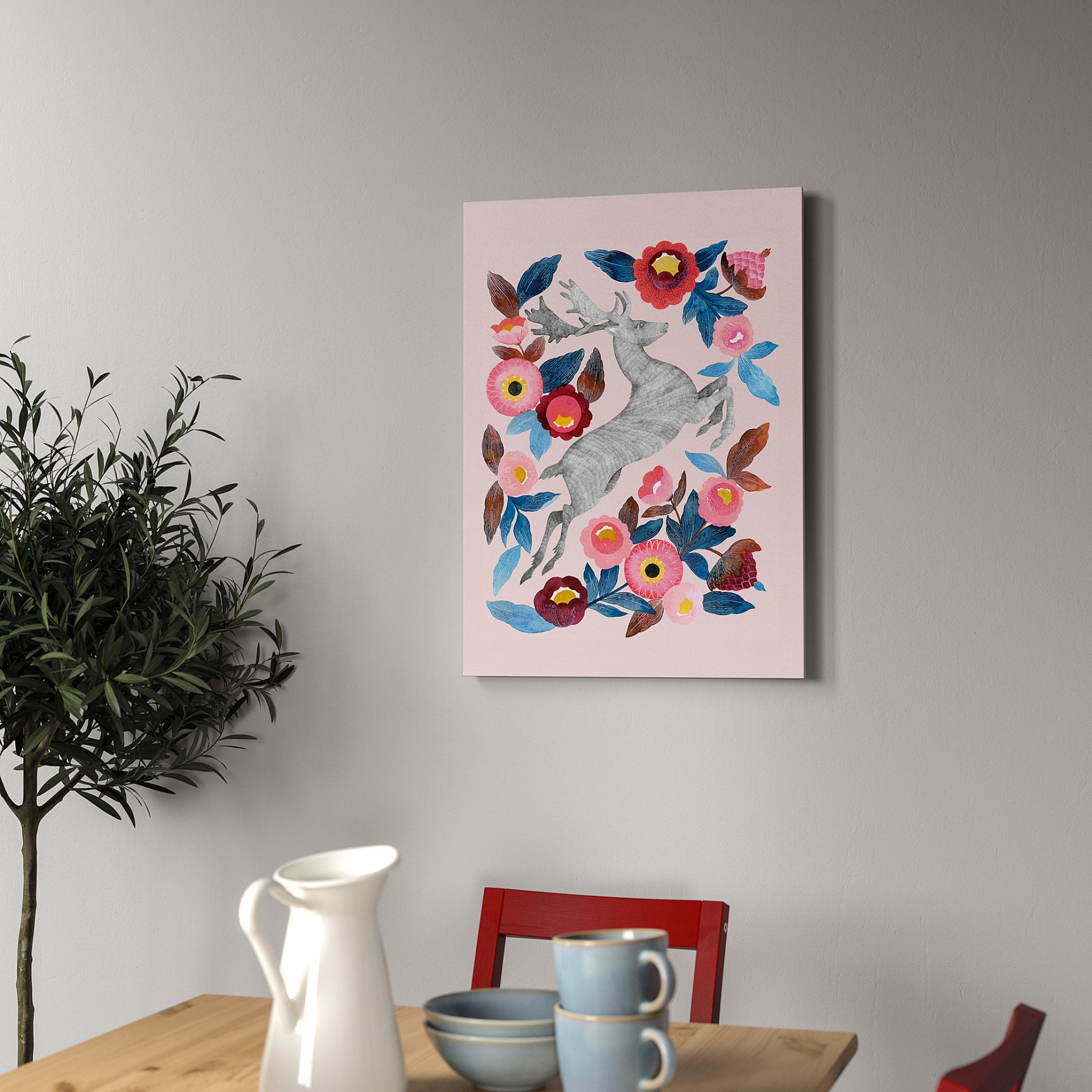 PJÄTTERYD, πίνακας/παραμυθένιο δάσος, 50x70 cm, 306.141.30