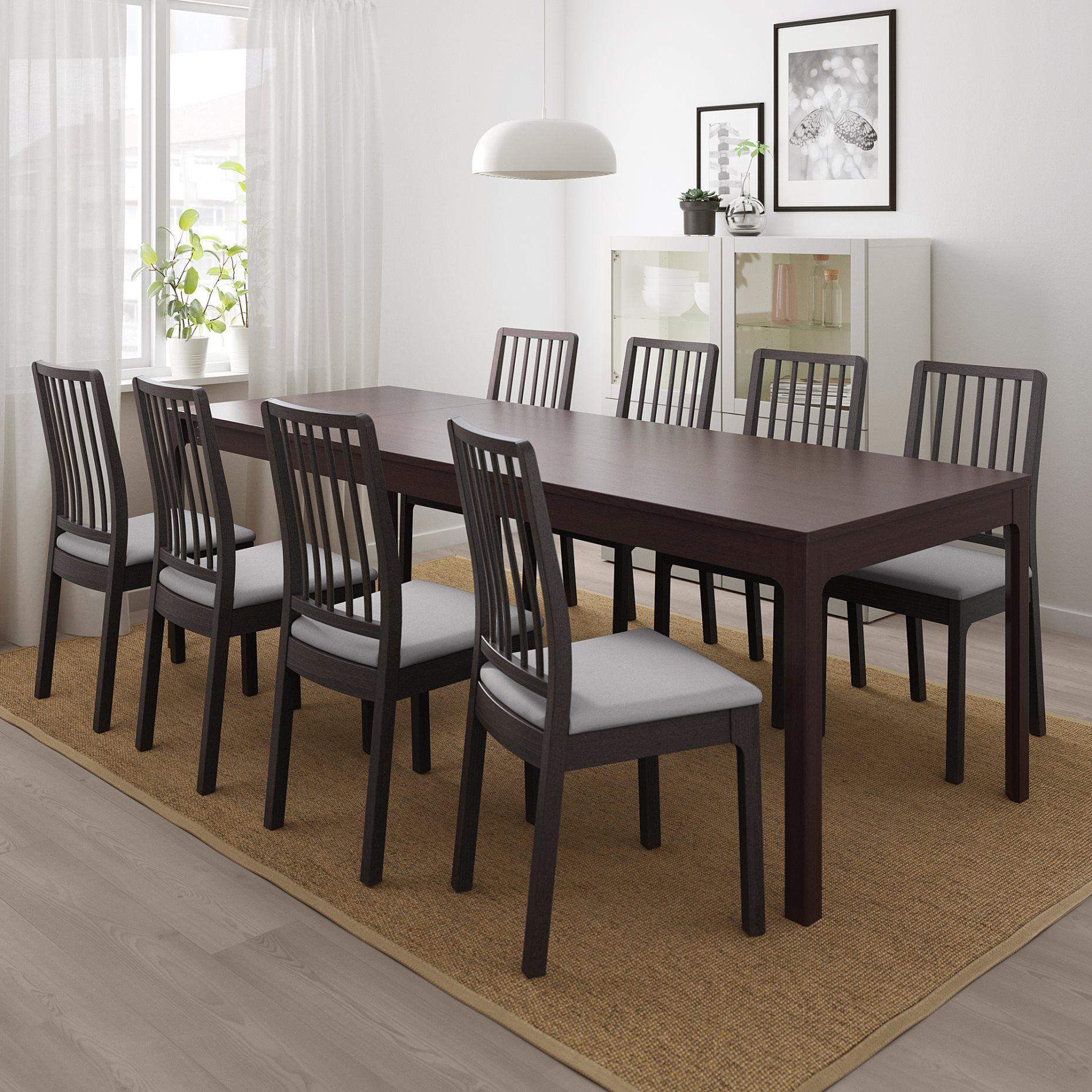 EKEDALEN/EKEDALEN, τραπέζι και 6 καρέκλες, 180/240 cm, 392.795.67