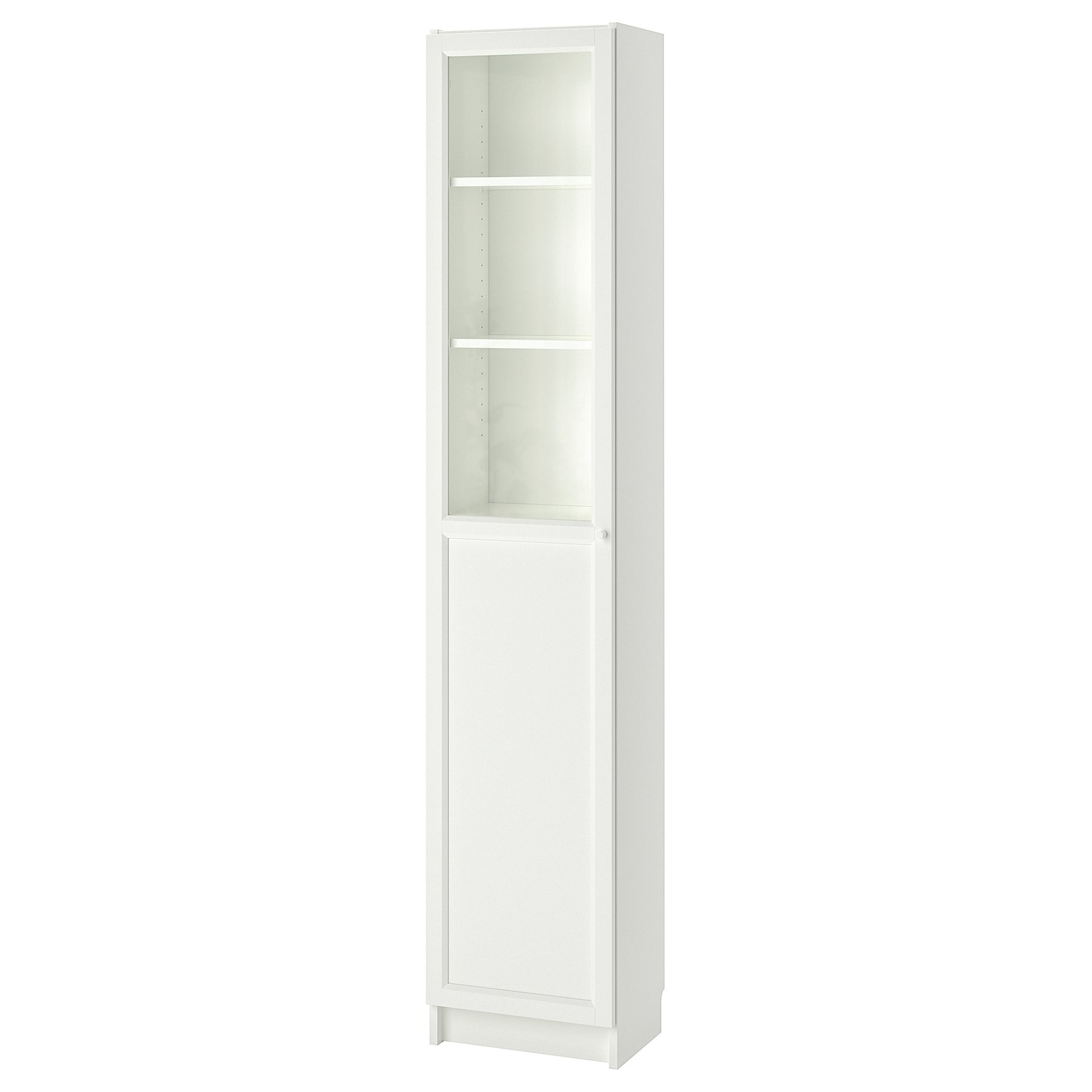 BILLY/OXBERG, bookcase combination with panel/glass doors, 40x30x202 cm, 392.874.21