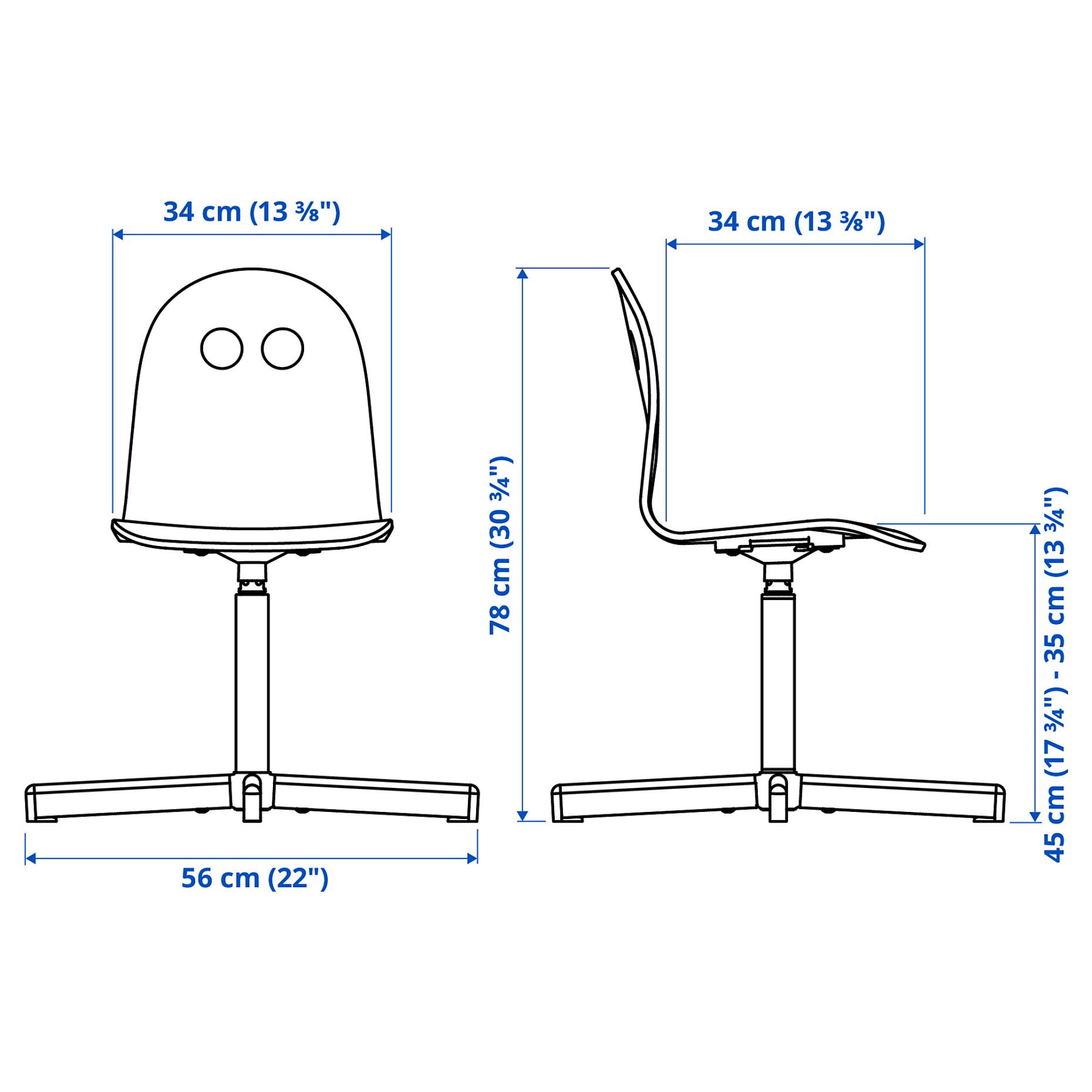 VALFRED/SIBBEN, childrens desk chair, 393.377.32