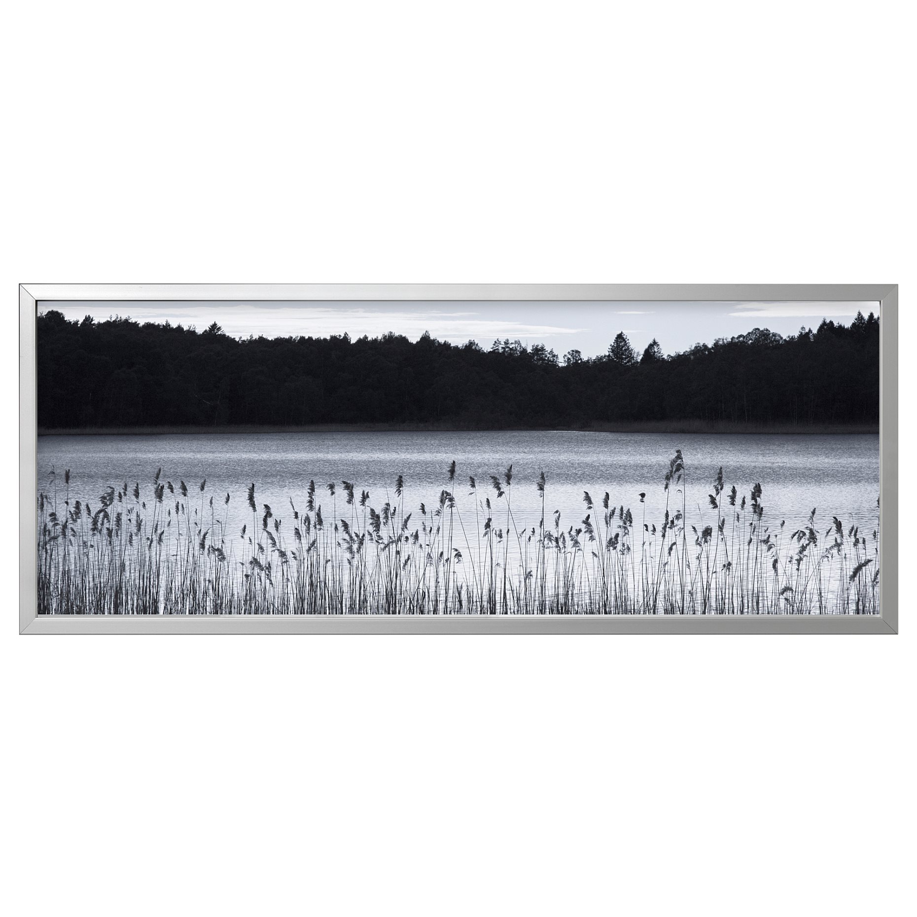 BJÖRKSTA, picture with frame, Woodland lake/140x56 cm, 393.847.09