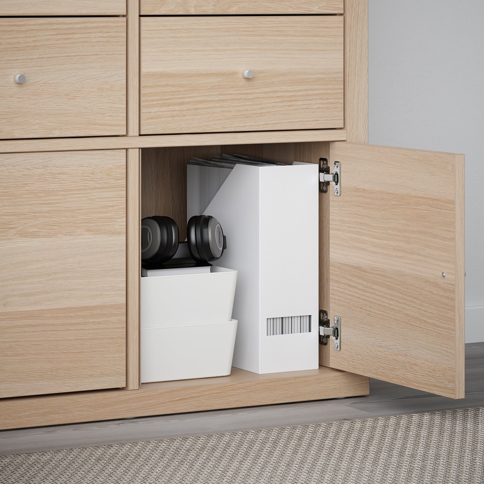 KALLAX/LACK, storage combination with shelf, 224x39x147 cm, 393.987.30