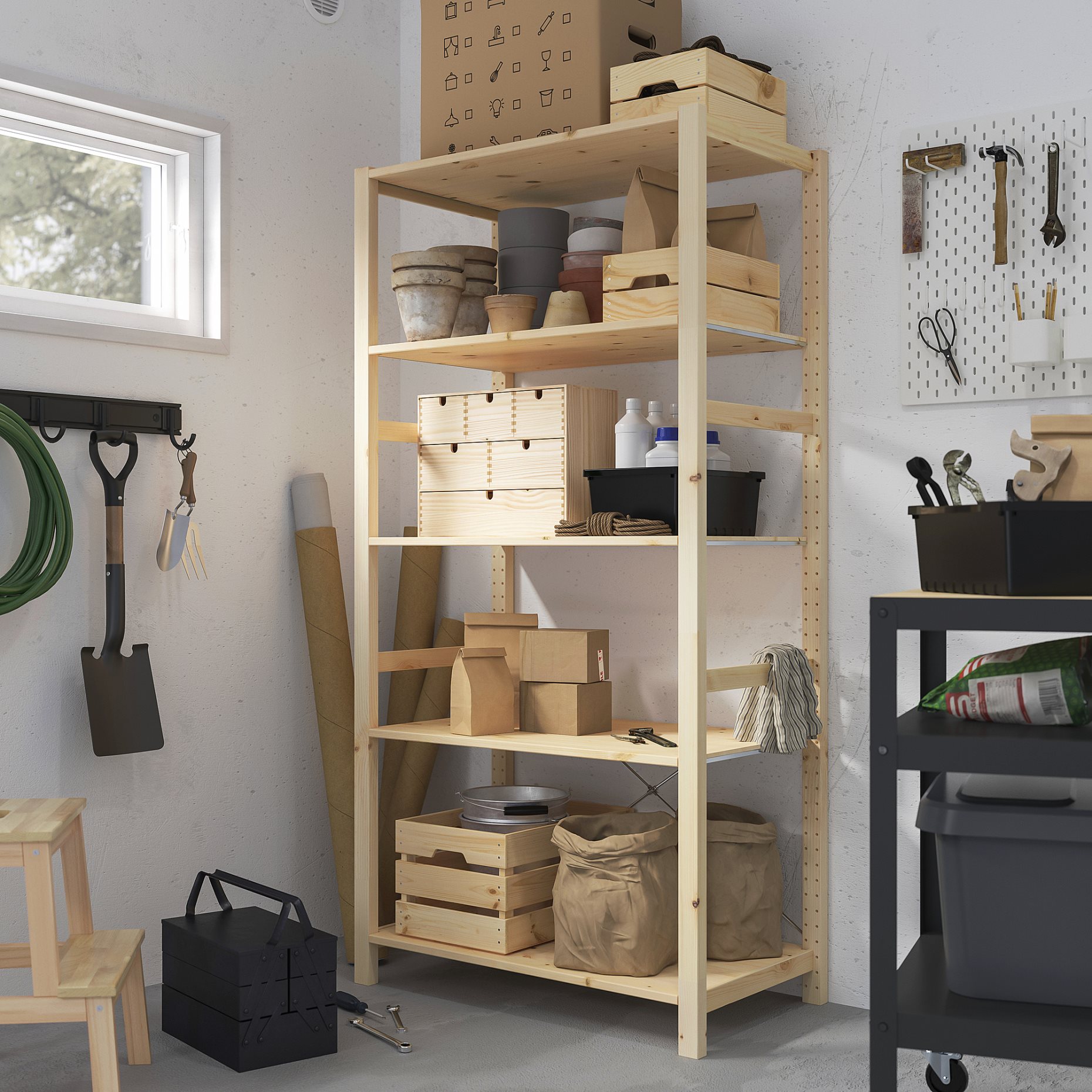 IVAR, shelving unit, 89x50x179 cm, 394.070.70