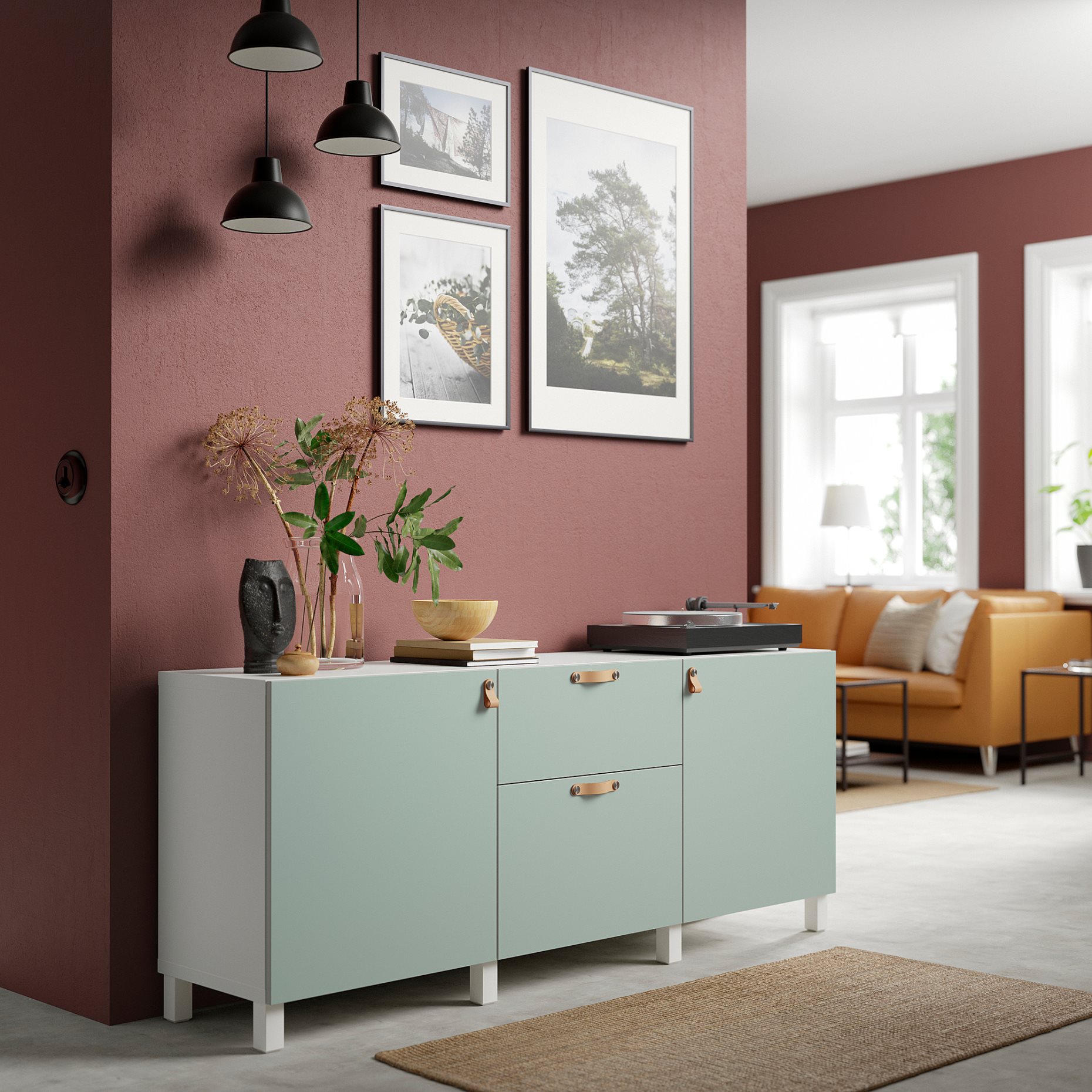 BESTÅ, storage combination with drawers push open, 180x42x74 cm, 394.218.58