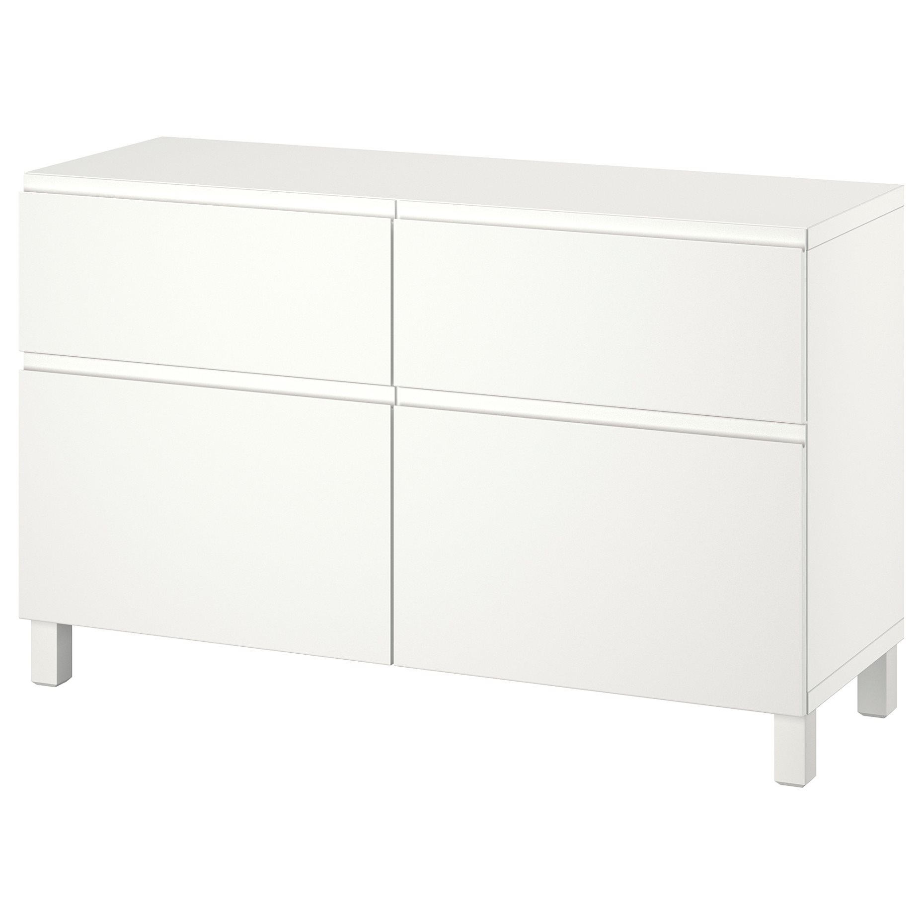 BESTÅ, storage combination with doors/drawers soft-closing, 120x42x74 cm, 394.402.44