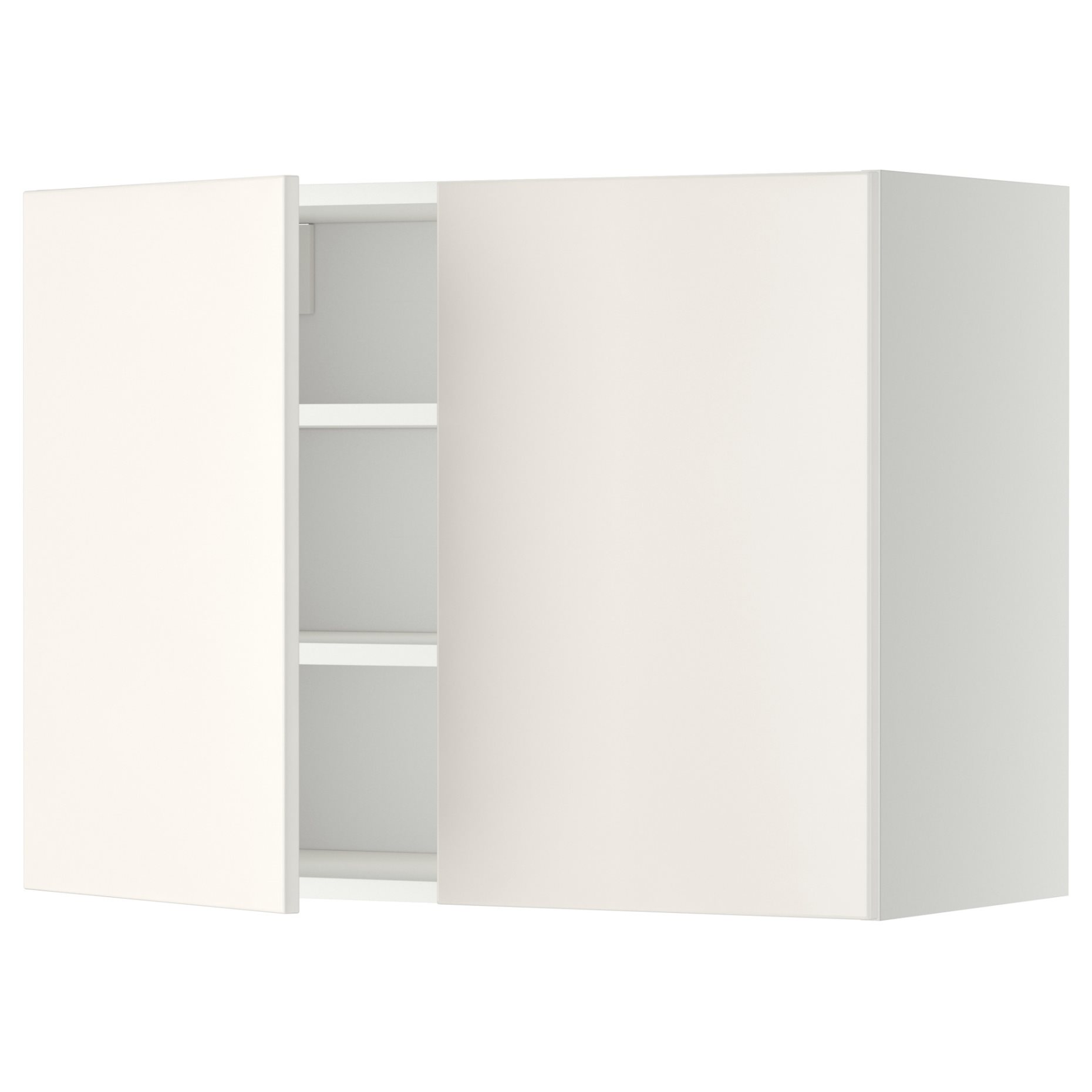 METOD, wall cabinet with shelves/2 doors, 80x60 cm, 394.545.42